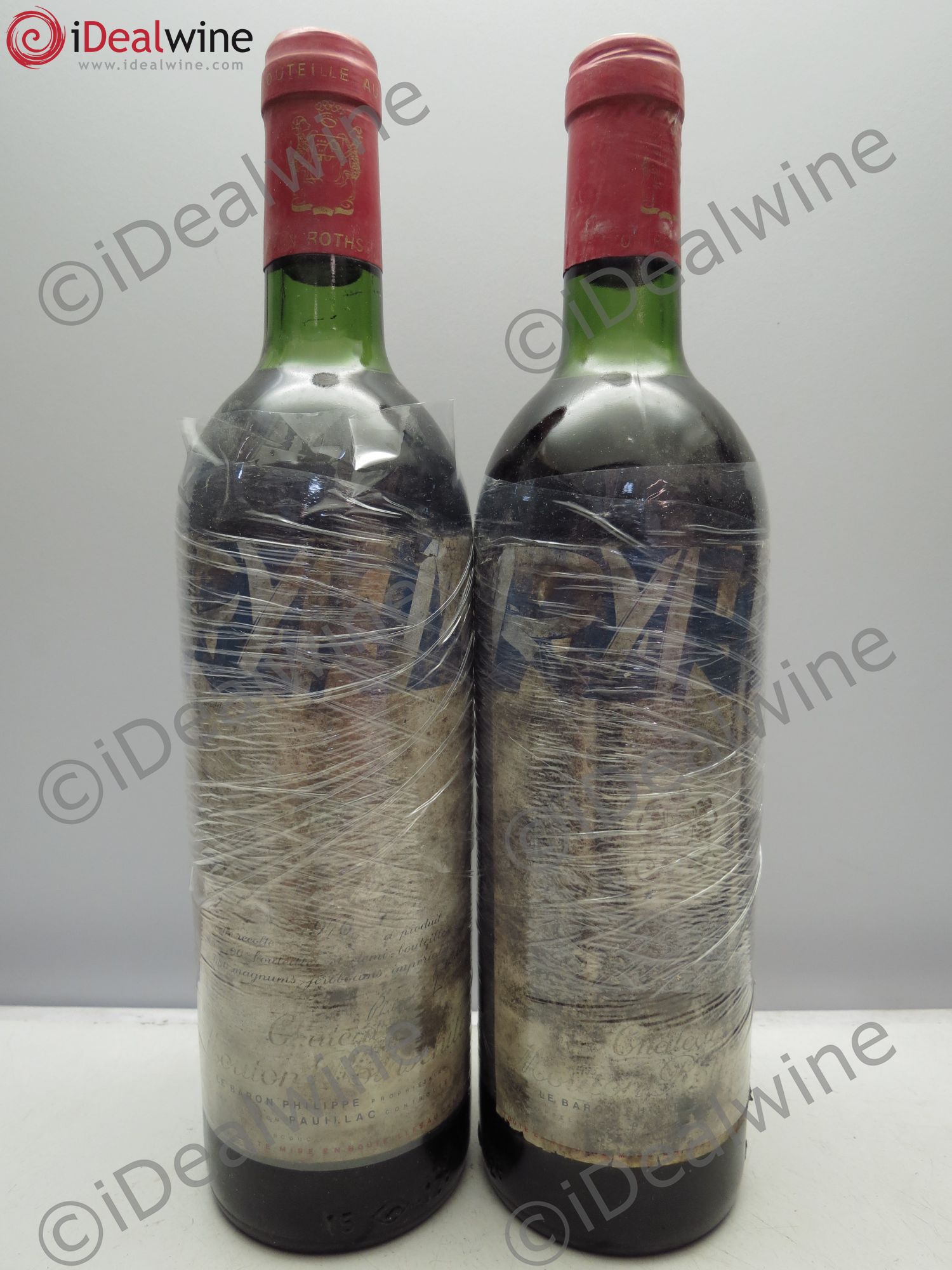 Château Mouton Rothschild 1er Grand Cru Classé 1976 - Lot de 2 bouteilles - 0