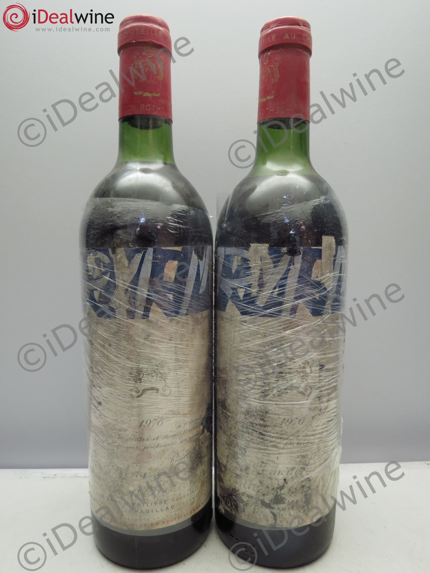Château Mouton Rothschild 1er Grand Cru Classé 1976 - Lot de 2 bouteilles - 0
