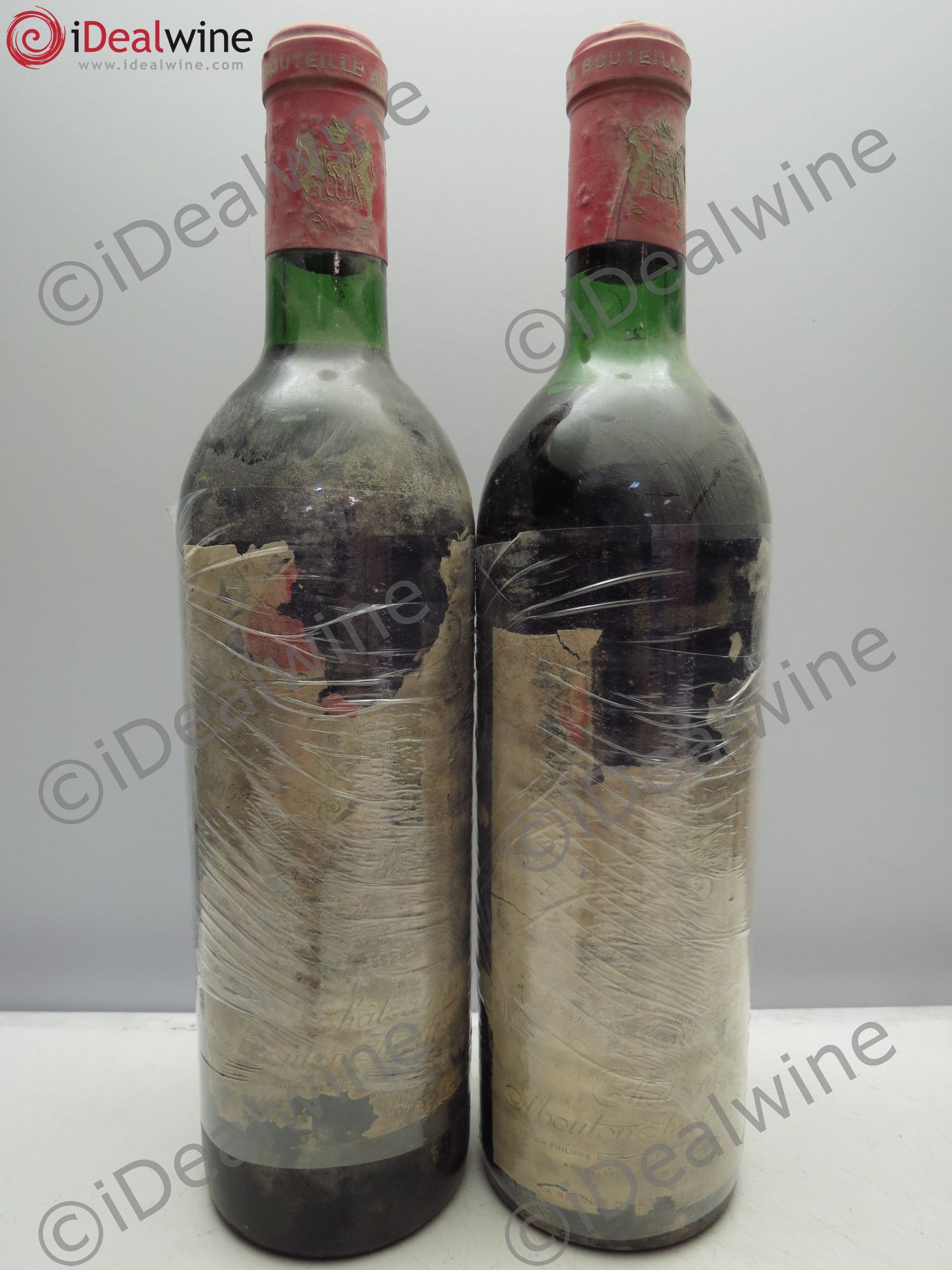 Château Mouton Rothschild 1er Grand Cru Classé 1969 - Lot de 2 bouteilles - 0