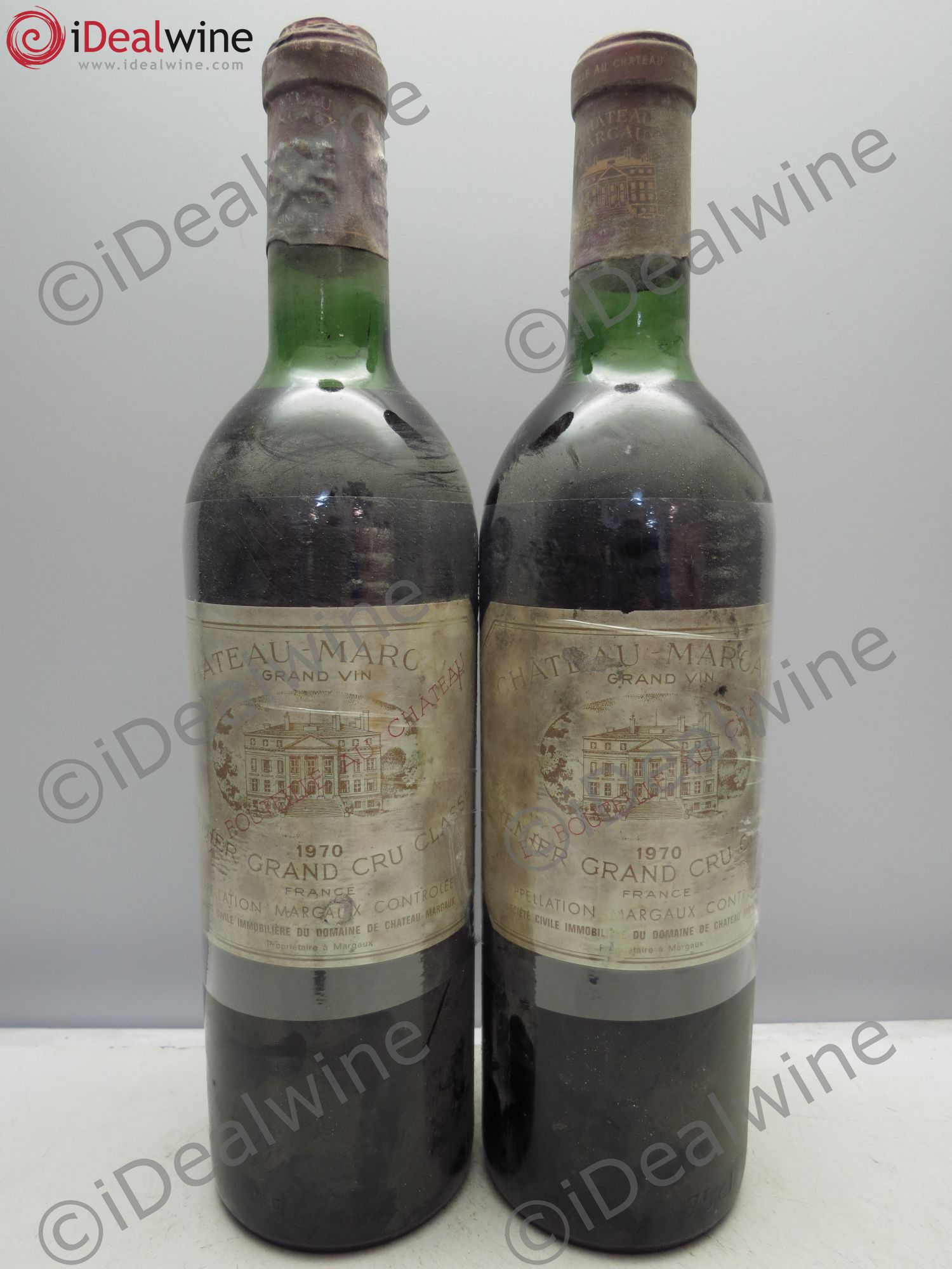 Château Margaux 1er Grand Cru Classé 1970 - Lot de 2 bouteilles - 0