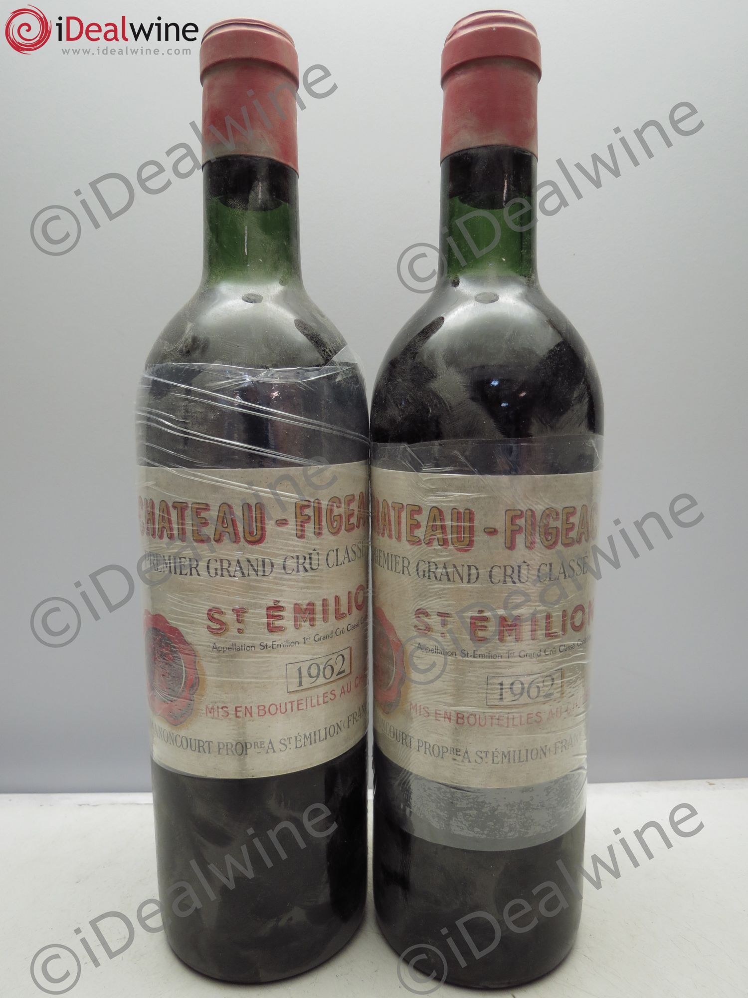 Château Figeac 1er Grand Cru Classé A 1962 - Lot de 2 bouteilles - 0