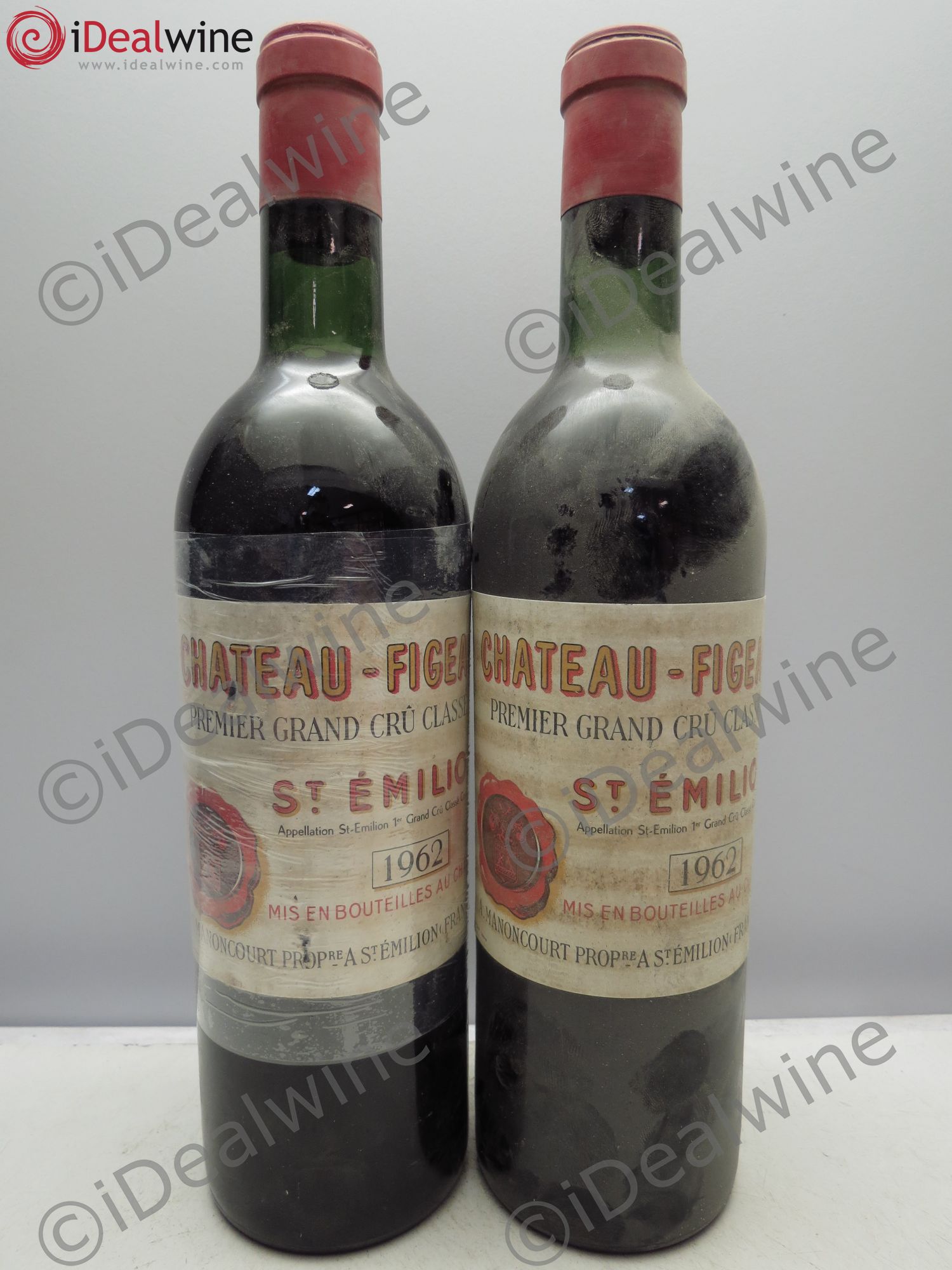Château Figeac 1er Grand Cru Classé A 1962 - Lot de 2 bouteilles - 0