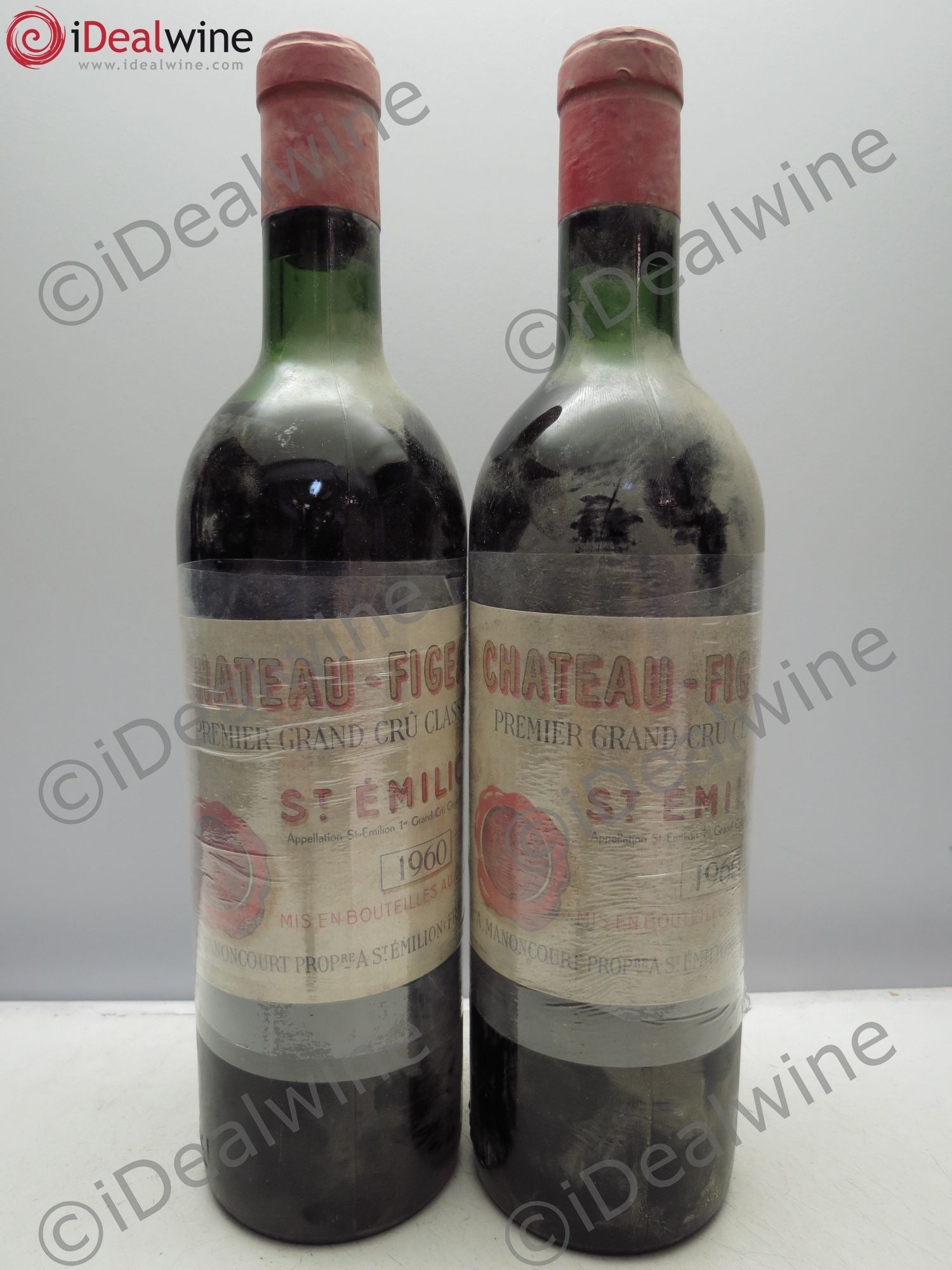 Château Figeac 1er Grand Cru Classé A 1960 - Lot de 2 bouteilles - 0