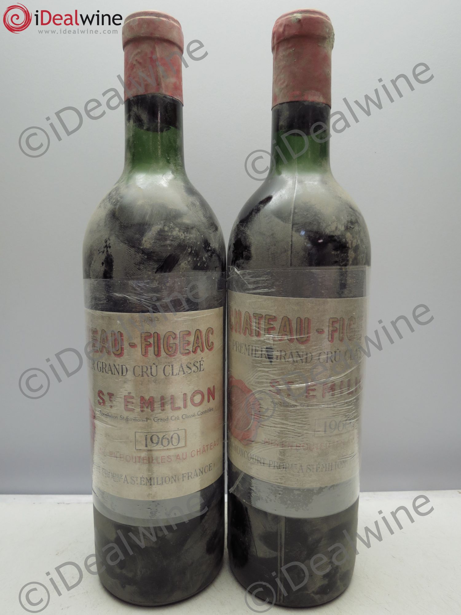 Château Figeac 1er Grand Cru Classé A 1960 - Lot de 2 bouteilles - 0