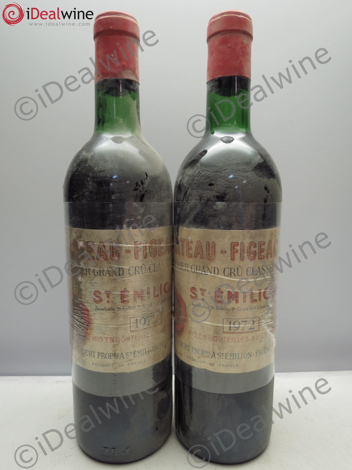 Château Figeac 1er Grand Cru Classé A 1972 - Lot de 2 bouteilles - 0