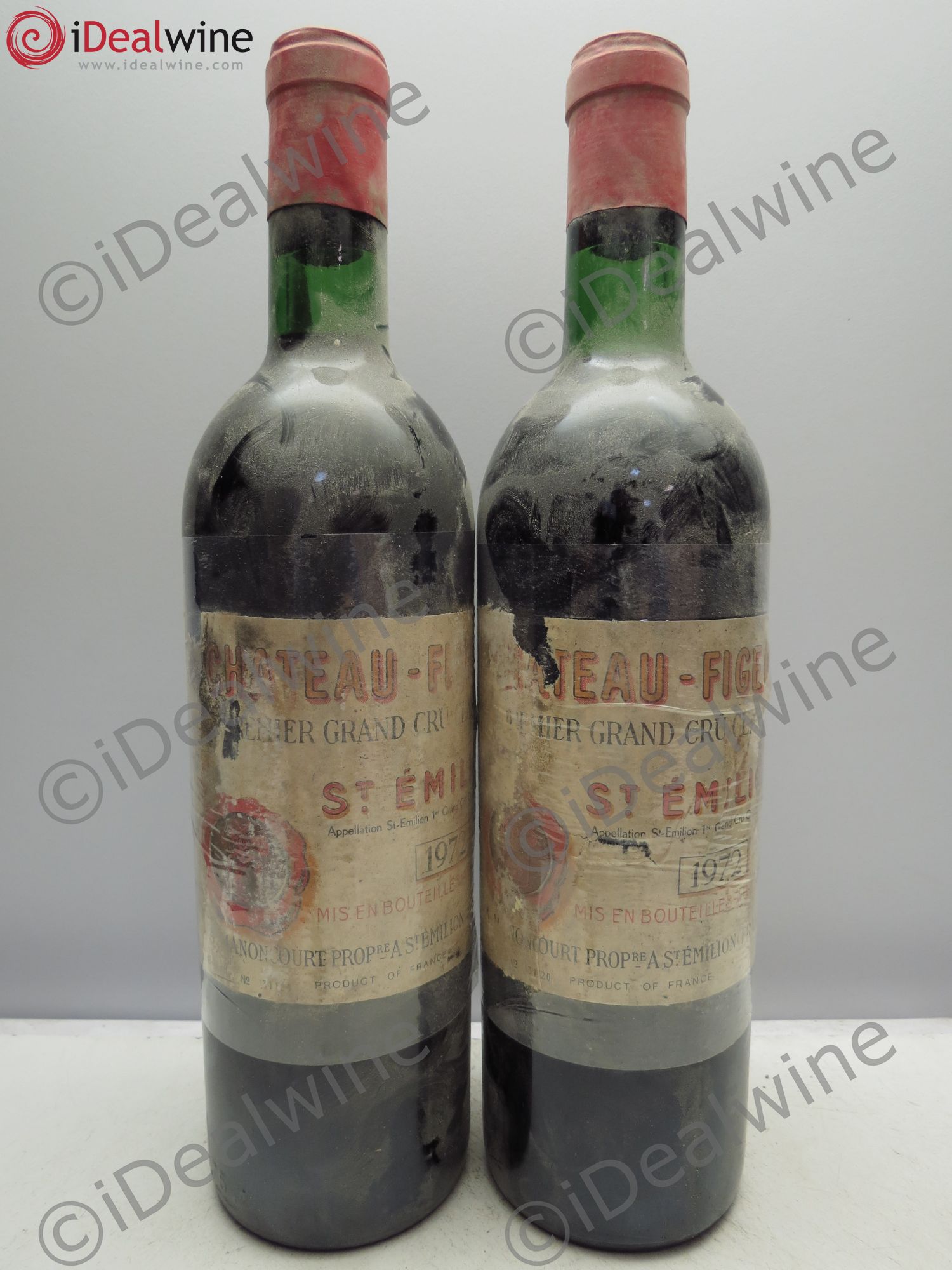 Château Figeac 1er Grand Cru Classé A 1972 - Lot de 2 bouteilles - 0