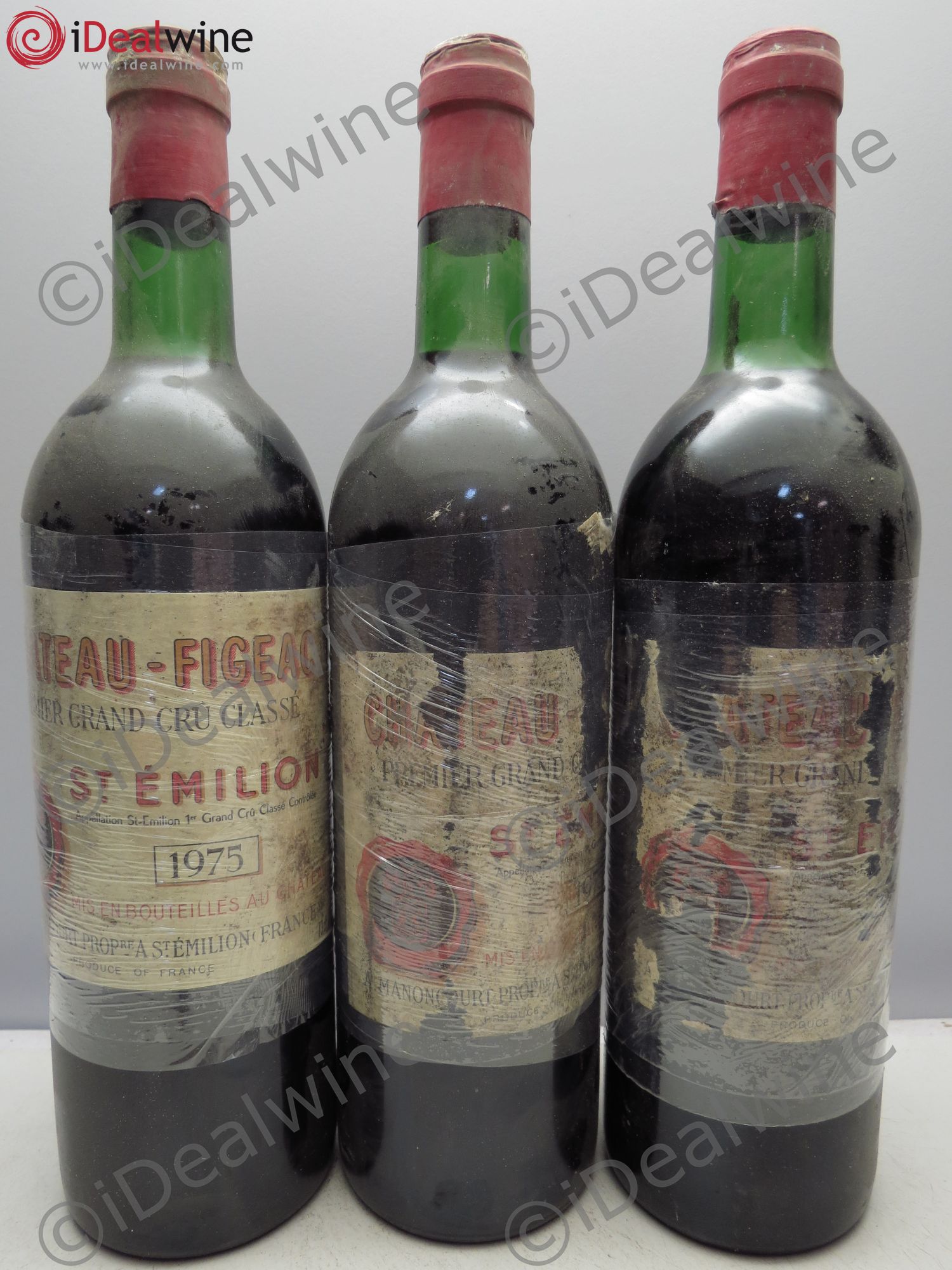 Château Figeac 1er Grand Cru Classé A 1975 - Lot de 3 bouteilles - 0