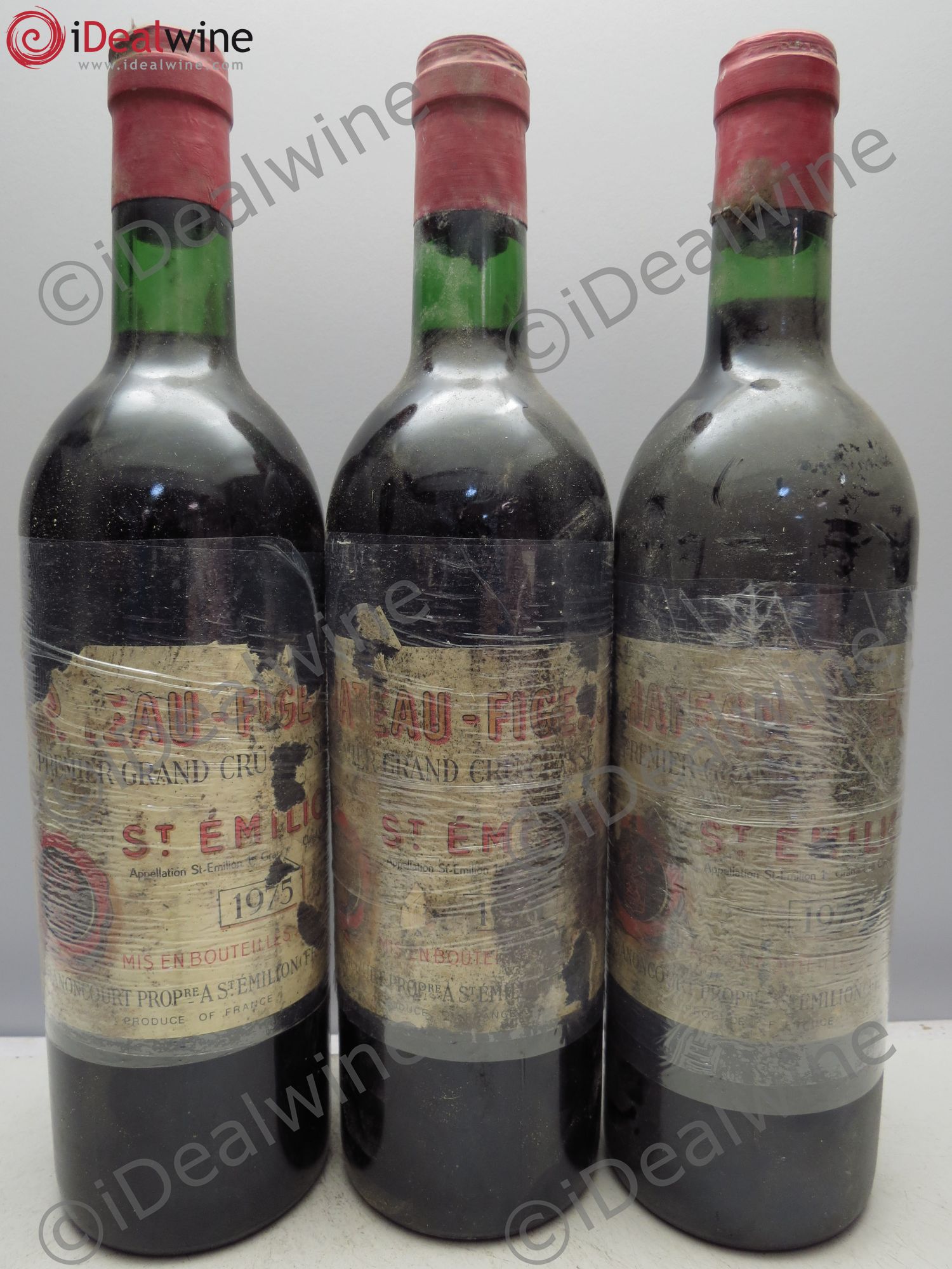 Château Figeac 1er Grand Cru Classé A 1975 - Lot de 3 bouteilles - 0