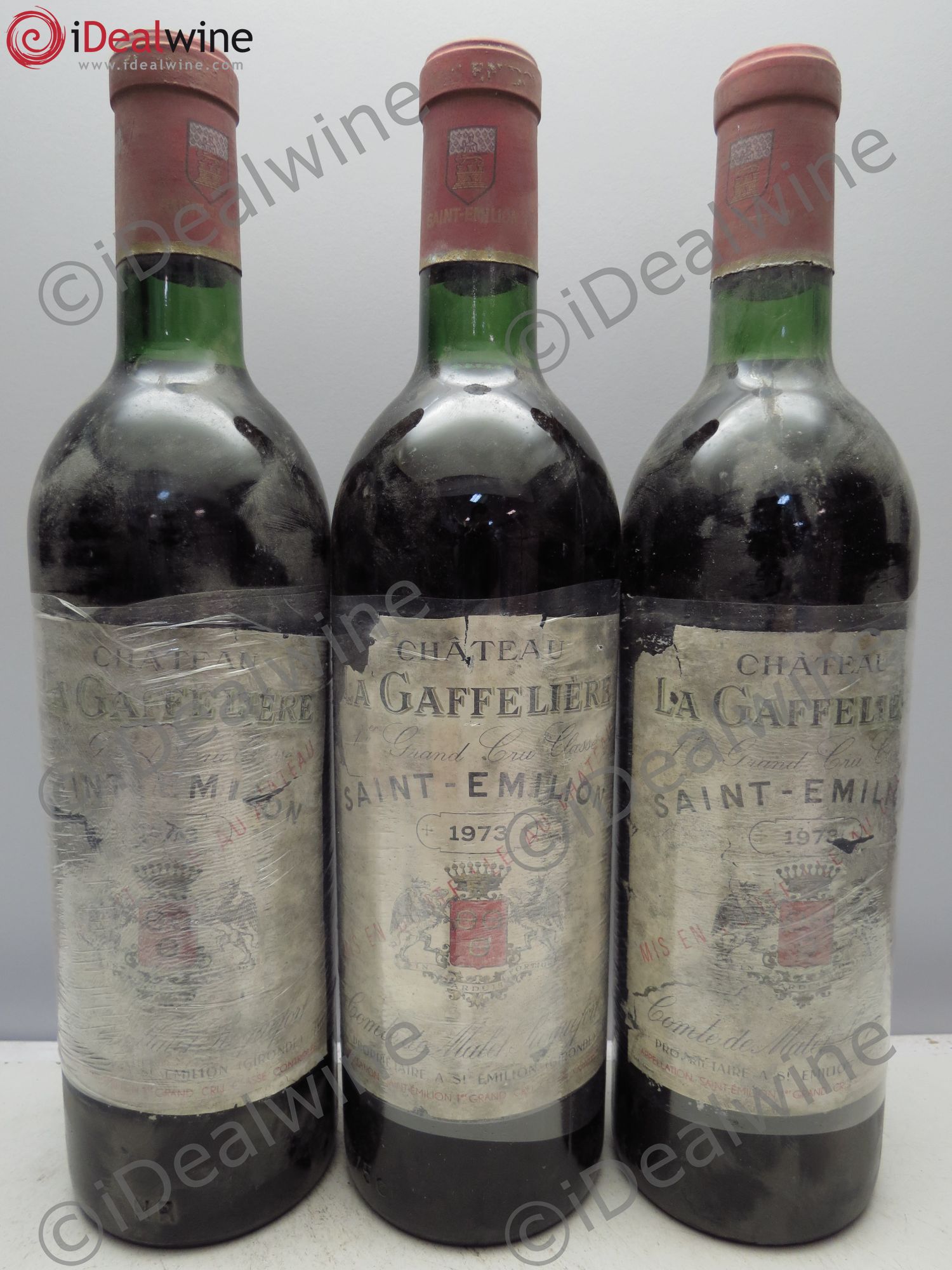 Château la Gaffelière 1er Grand Cru Classé B 1973 - Lot de 3 bouteilles - 0
