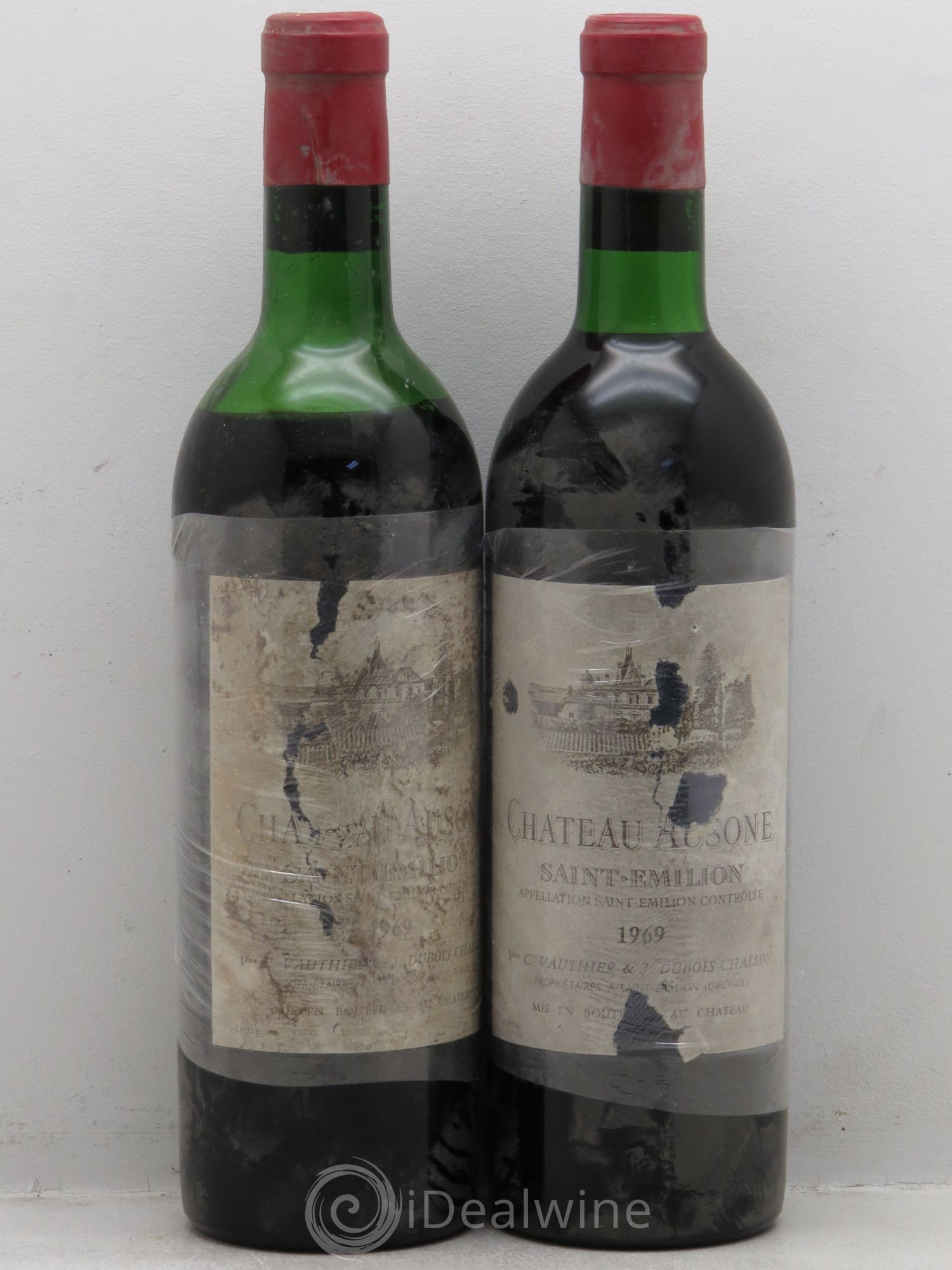 Château Ausone 1er Grand Cru Classé A 1969 - Lot de 2 bouteilles - 0