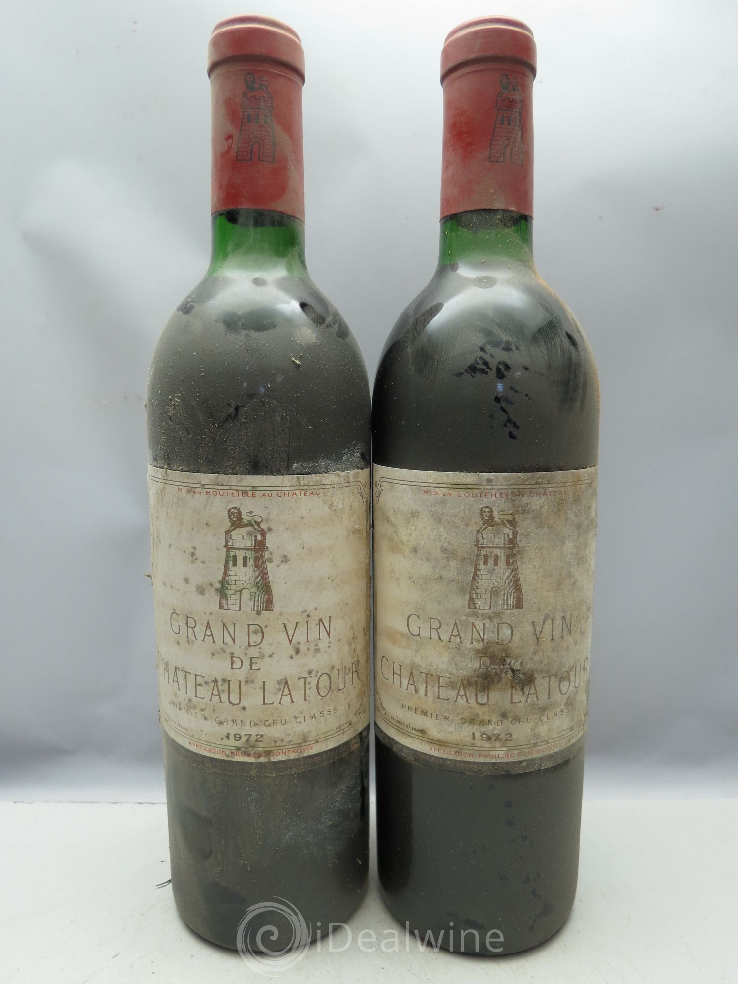 Château Latour 1er Grand Cru Classé (CB sans couvercle)  1972 - Lot de 12 bouteilles - 1