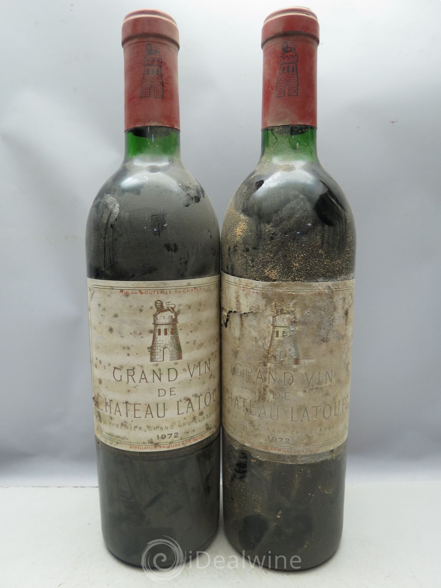 Château Latour 1er Grand Cru Classé (CB sans couvercle)  1972 - Lot de 12 bouteilles - 4