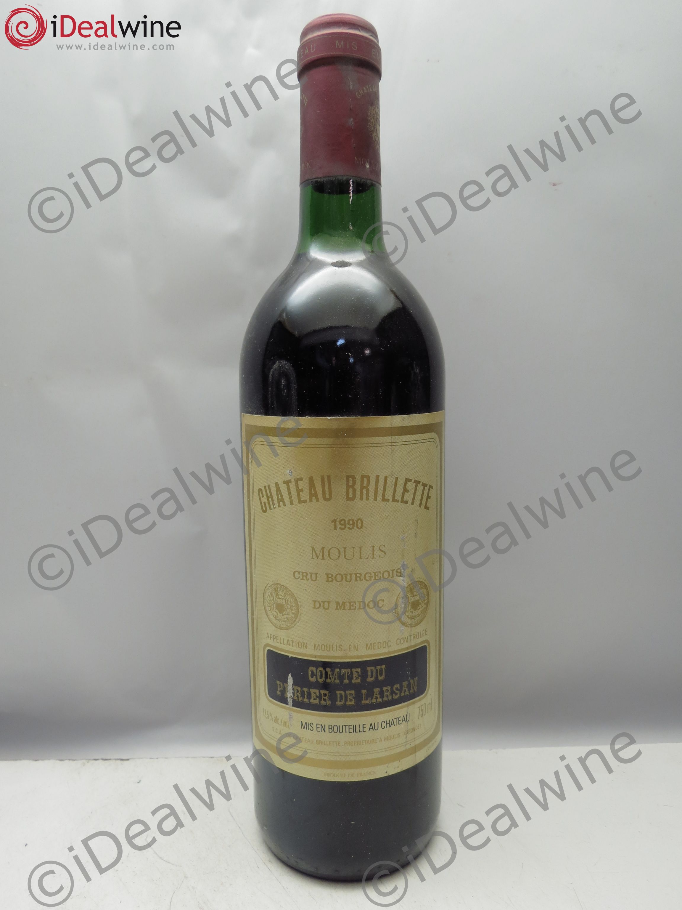 Château Brillette Cru Bourgeois 1990 - Lot de 6 bouteilles - 0