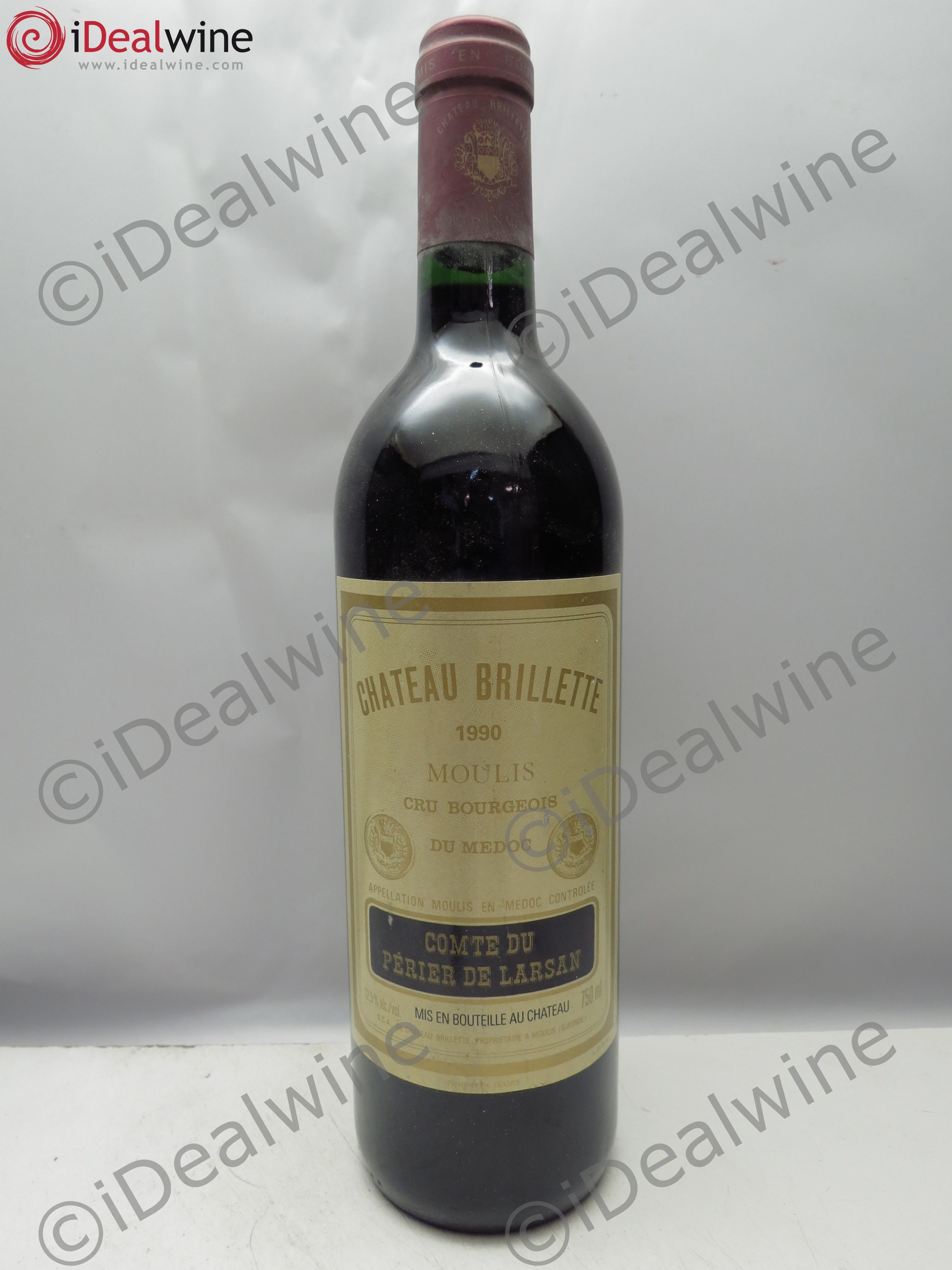 Château Brillette Cru Bourgeois 1990 - Lot de 1 bouteille - 0