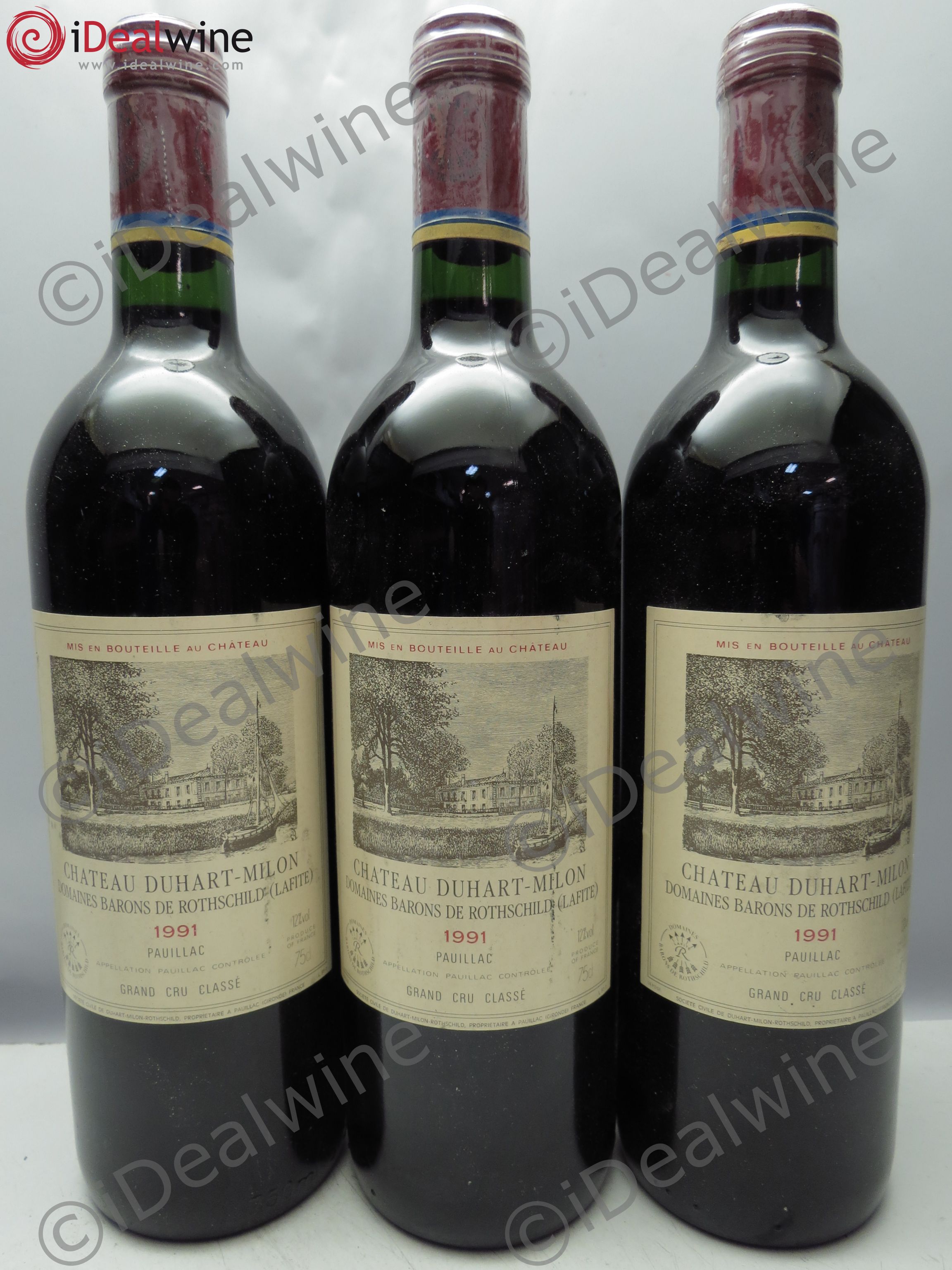 Château Duhart-Milon 4ème Grand Cru Classé 1991 - Lot de 3 bouteilles - 0