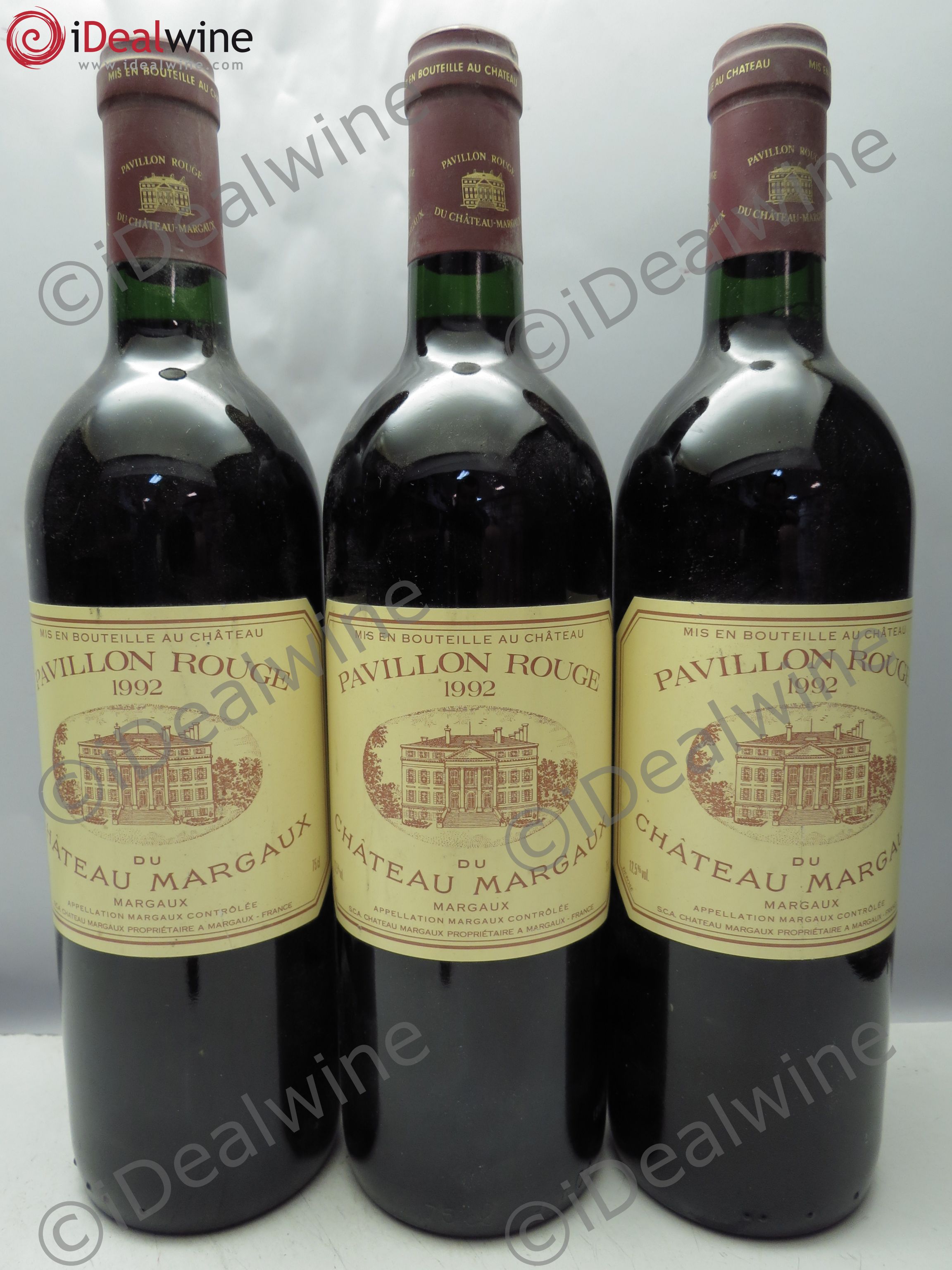 Pavillon Rouge du Château Margaux Second Vin 1992 - Lot de 3 bouteilles - 0