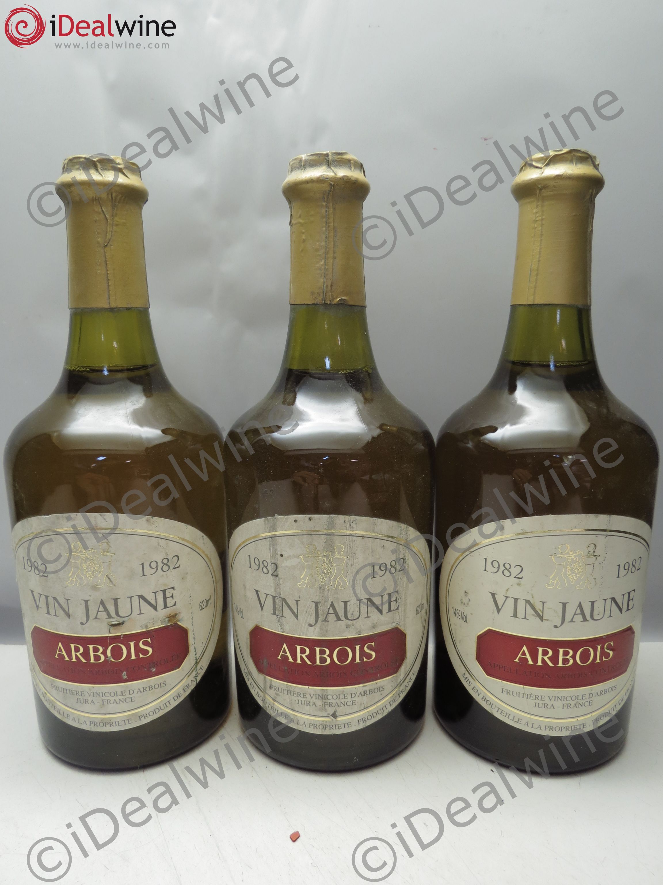 Arbois Vin Jaune Fruitière Vinicole 1982 - Lot de 3 bouteilles - 0