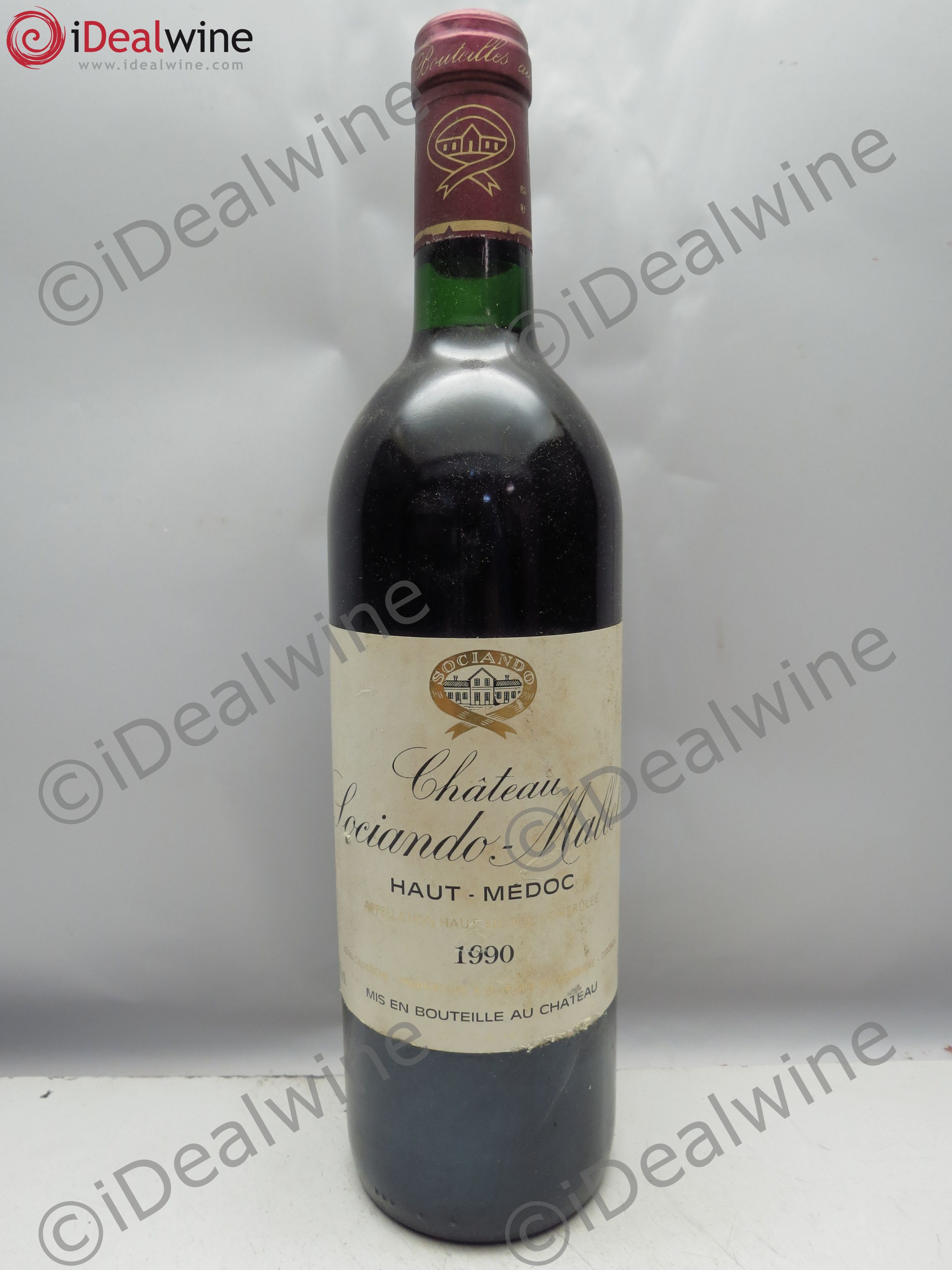 Château Sociando Mallet 1990 - Lot de 6 bouteilles - 0