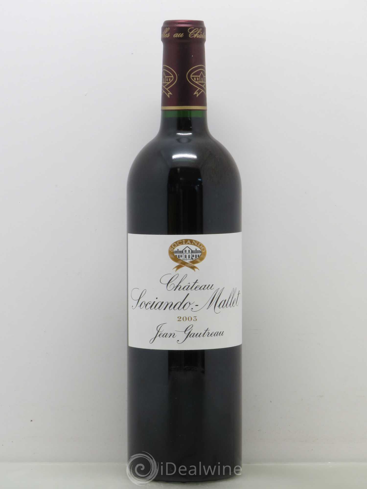 Château Sociando Mallet 2003 - Lot de 1 bouteille - 0