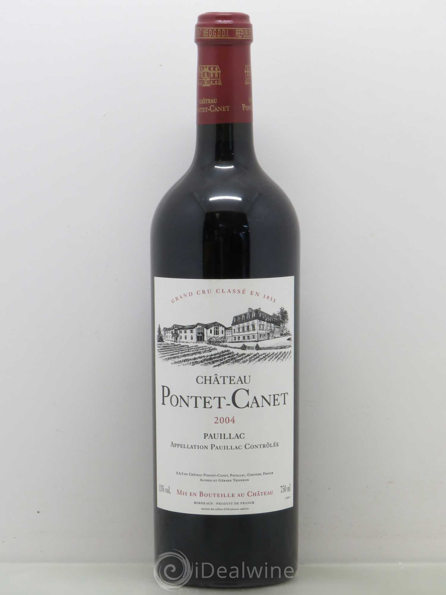 Château Pontet Canet 5ème Grand Cru Classé 2004 - Lot de 1 bouteille - 0