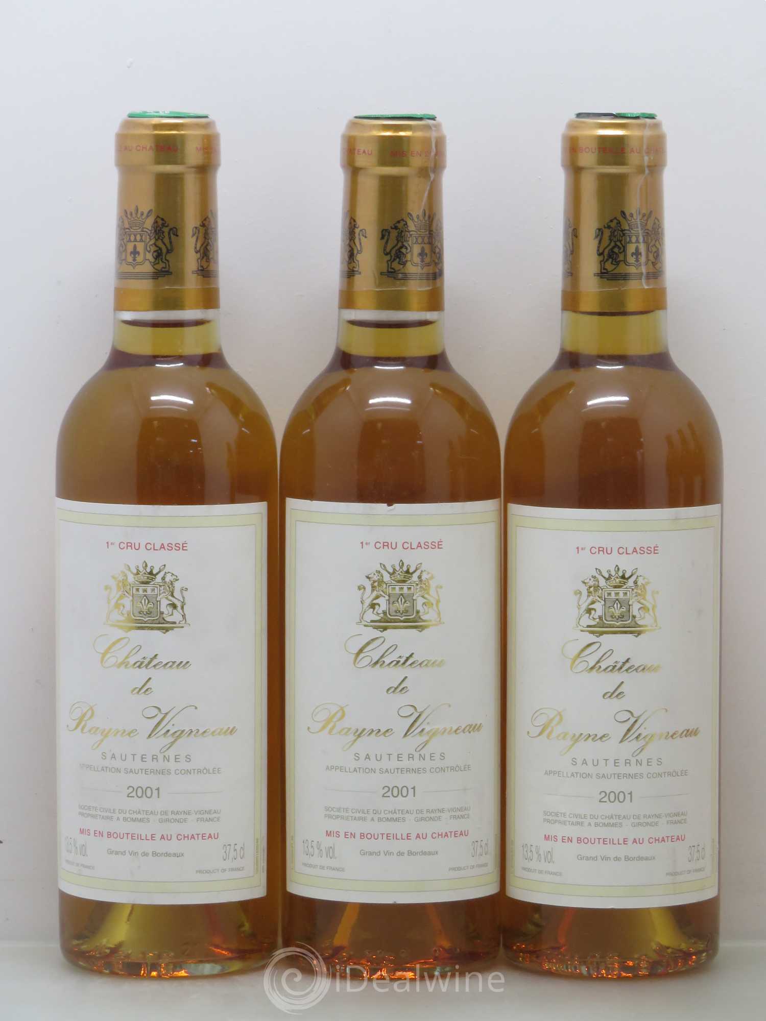 Château de Rayne Vigneau 1er Grand Cru Classé 2001 - Posten von 6 Demi-Flaschen - 1