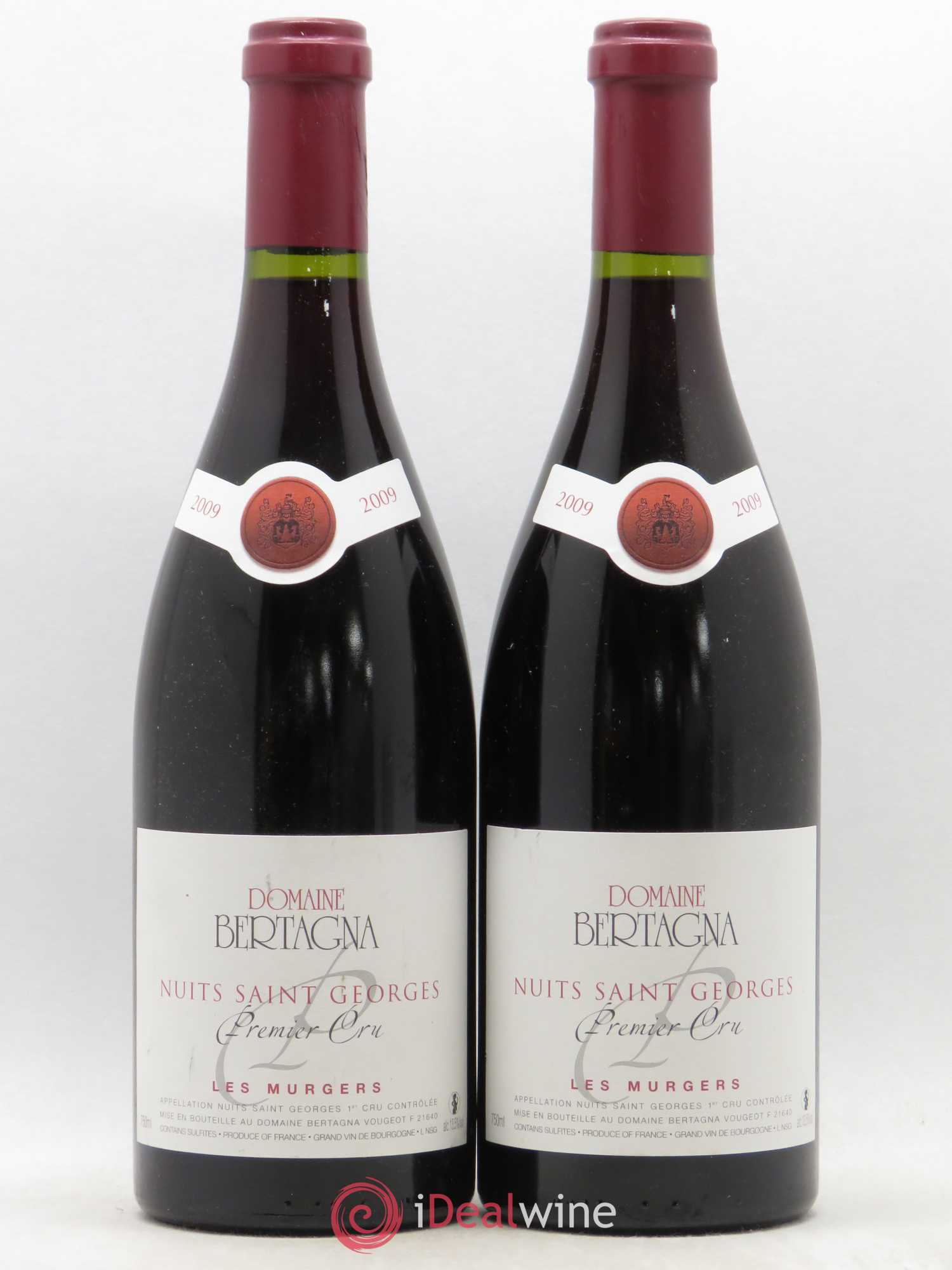Nuits-Saint-Georges 1er Cru Les Murgers Bertagna 2009 - Lot de 2 bouteilles - 0