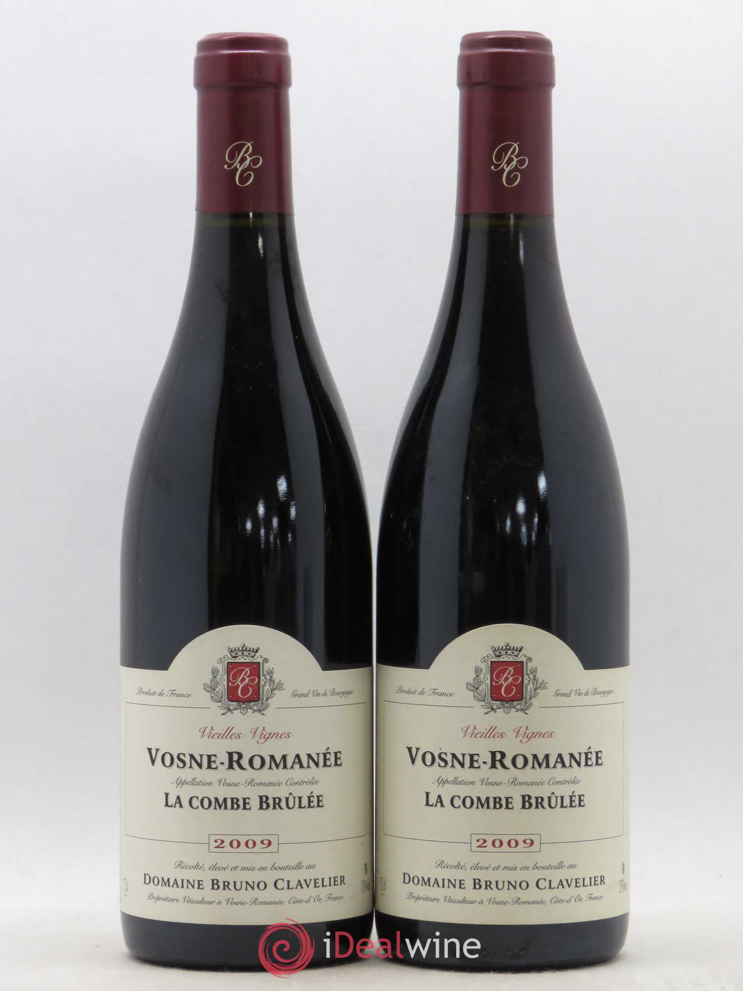 Vosne-Romanée Vieilles vignes La Combe Brûlée Bruno Clavelier 2009 - Lot de 2 bouteilles - 0