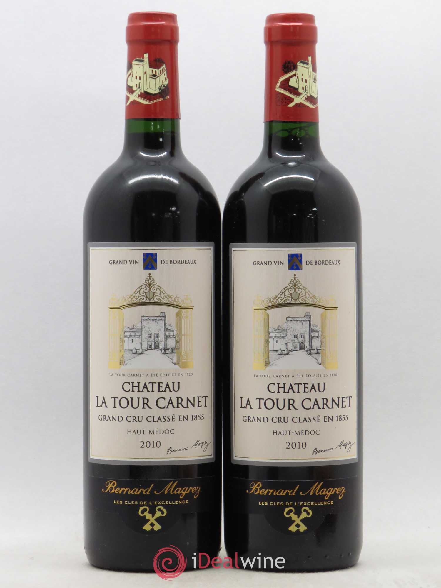 Château la Tour Carnet 4ème Grand Cru Classé 2010 - Lot de 2 bouteilles - 0