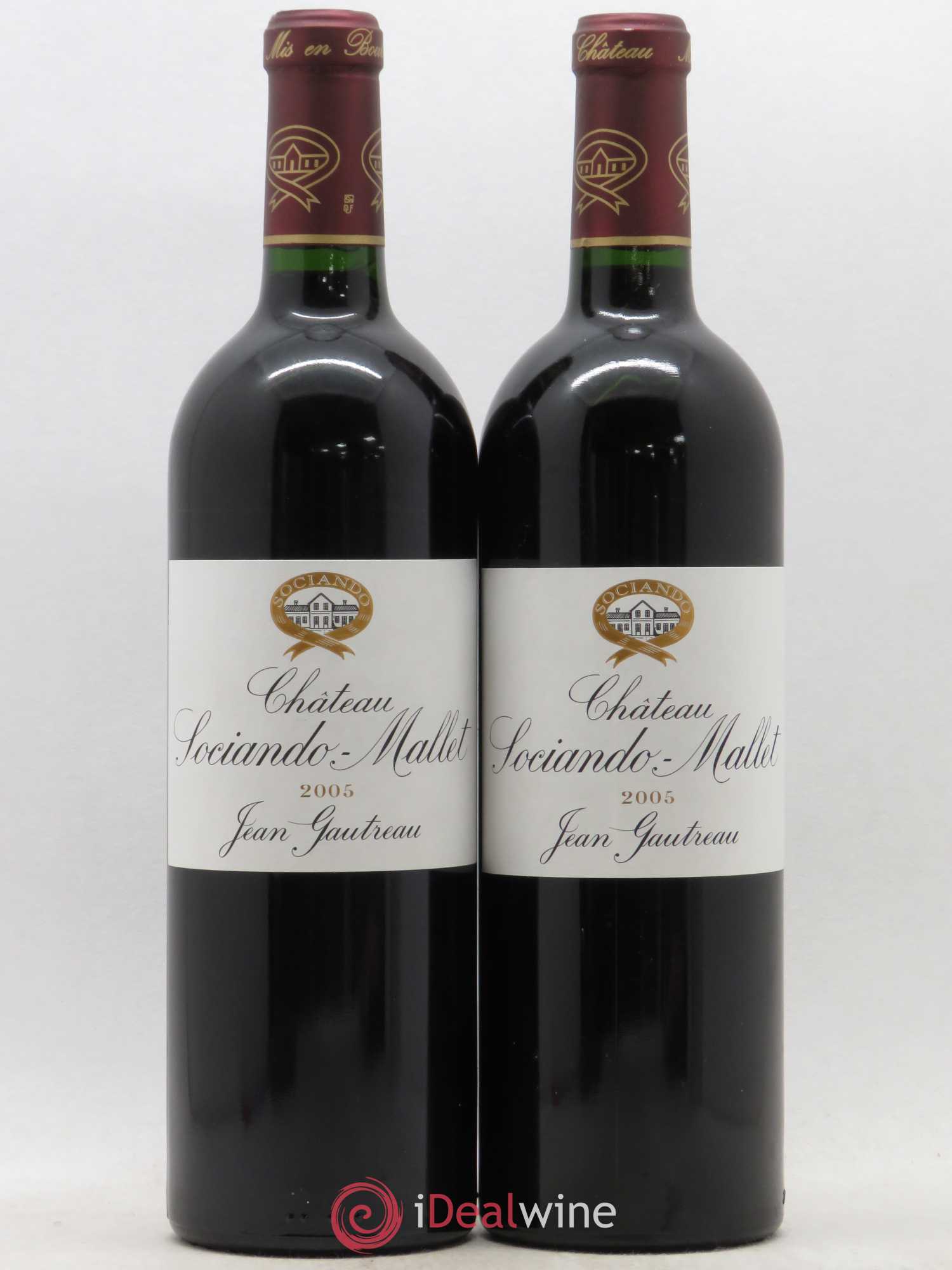 Château Sociando Mallet 2005 - Lot de 2 bouteilles - 0