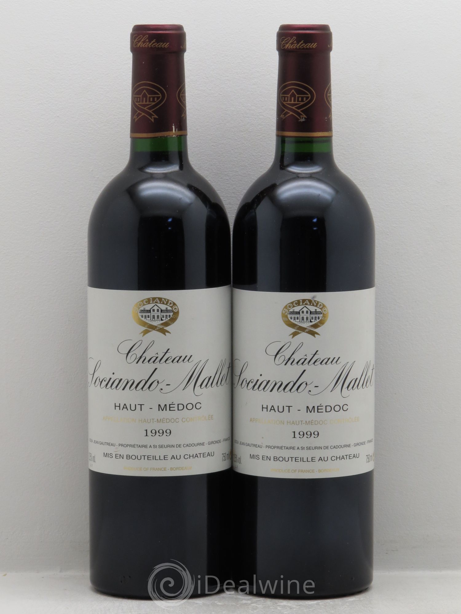 Château Sociando Mallet 1999 - Lot de 2 bouteilles - 0