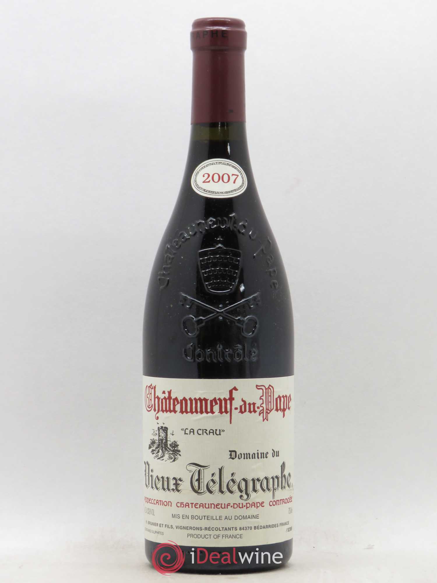 Châteauneuf-du-Pape Vieux Télégraphe (Domaine du) Vignobles Brunier 2007 - Posten von 1 Flasche - 0
