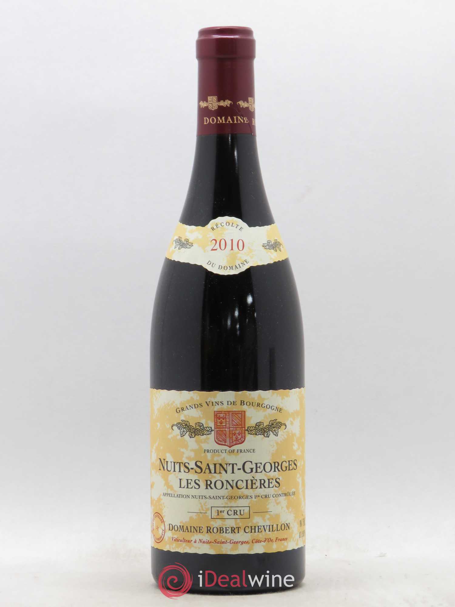 Nuits-Saint-Georges 1er Cru Les Roncières Robert Chevillon 2010 - Lot de 1 bouteille - 0