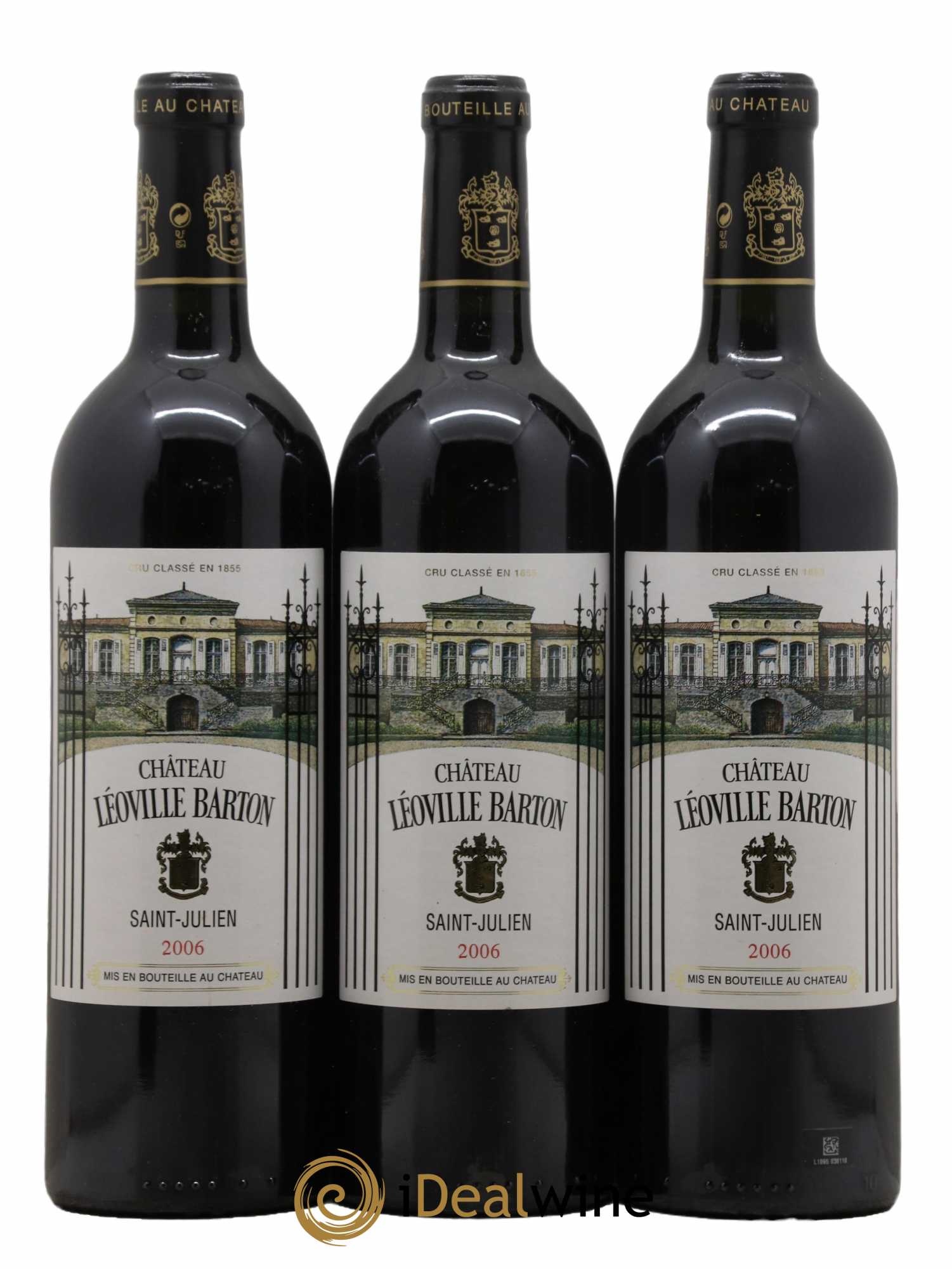 Château Léoville Barton 2ème Grand Cru Classé 2006 - Lot de 3 bouteilles - 0