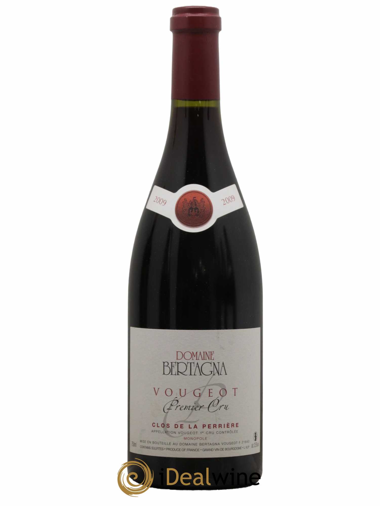 Vougeot 1er Cru Clos de la Perrière Domaine Bertagna 2009 - Lot de 1 bouteille - 0