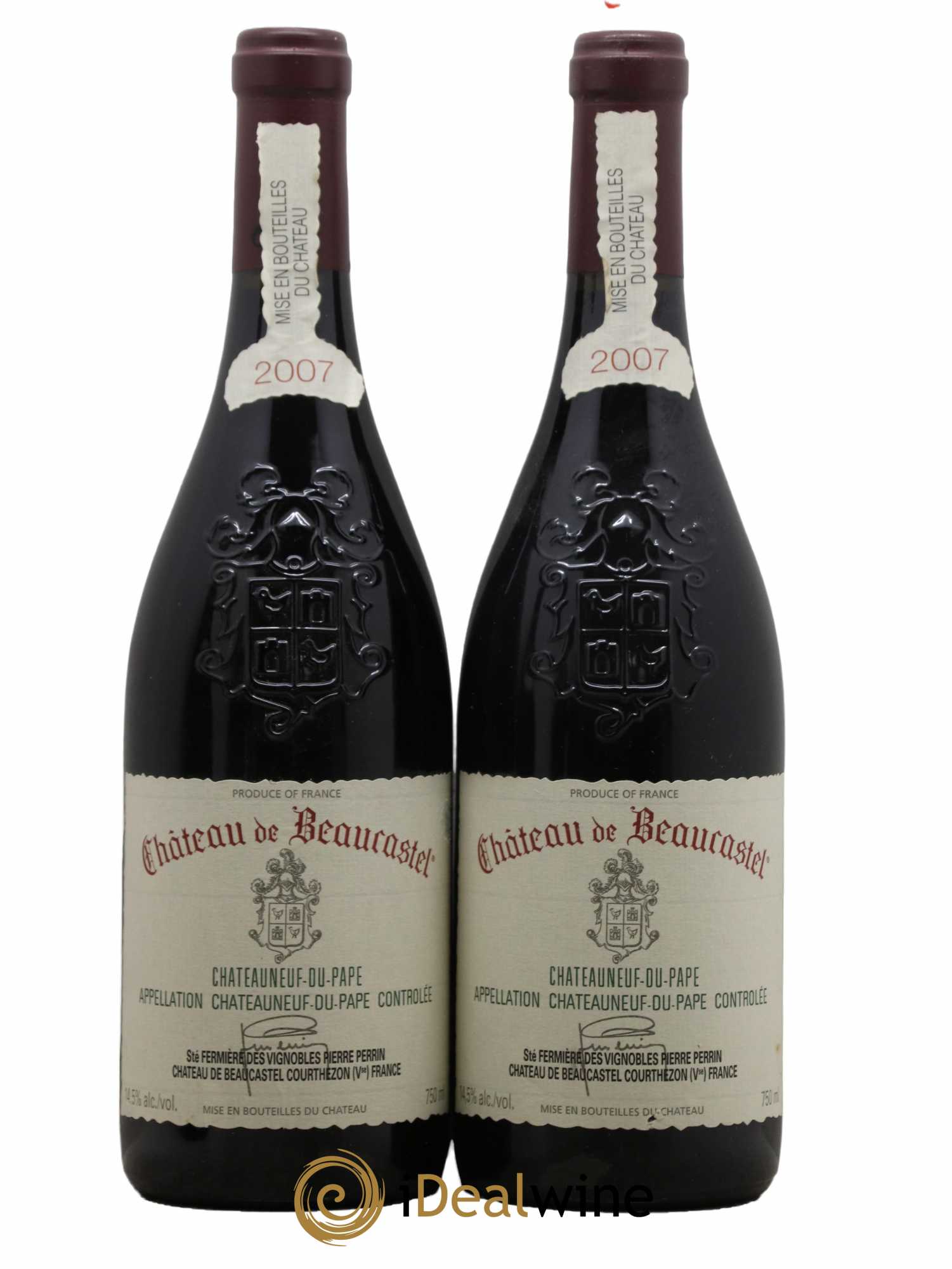 Châteauneuf-du-Pape Château de Beaucastel Famille Perrin 2007 - Lot de 2 bouteilles - 0