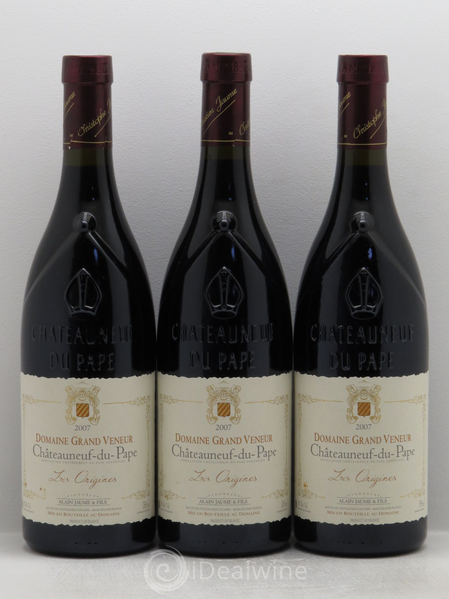 Châteauneuf-du-Pape Les Origines Grand Veneur (Domaine) 2007 - Lot de 3 bouteilles - 0