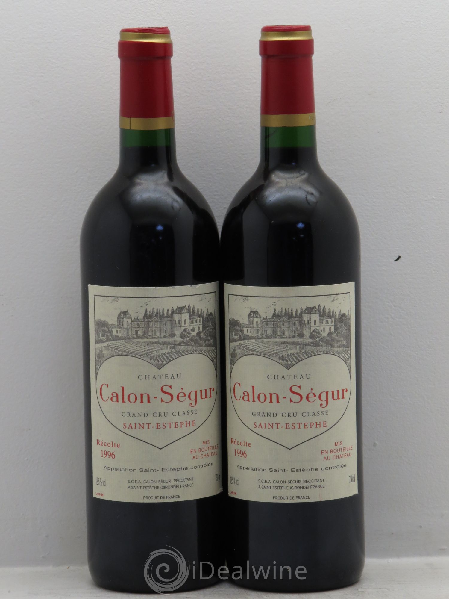 Château Calon Ségur 3ème Grand Cru Classé 1996 - Lot de 2 bouteilles - 0