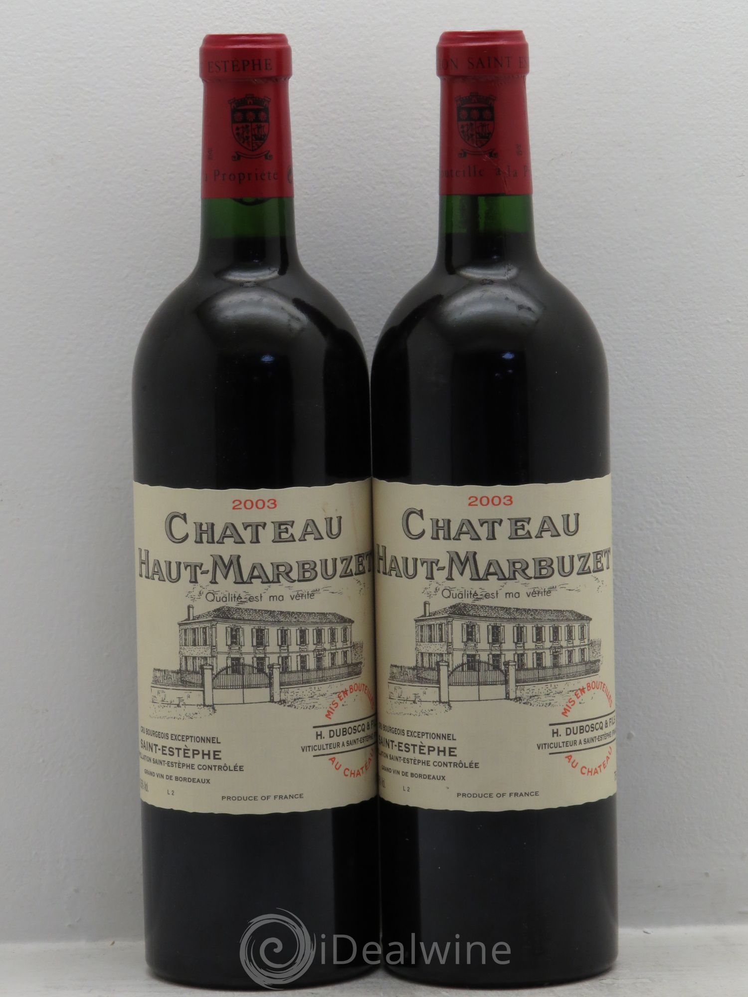 Château Haut Marbuzet 2003 - Lot de 2 bouteilles - 0