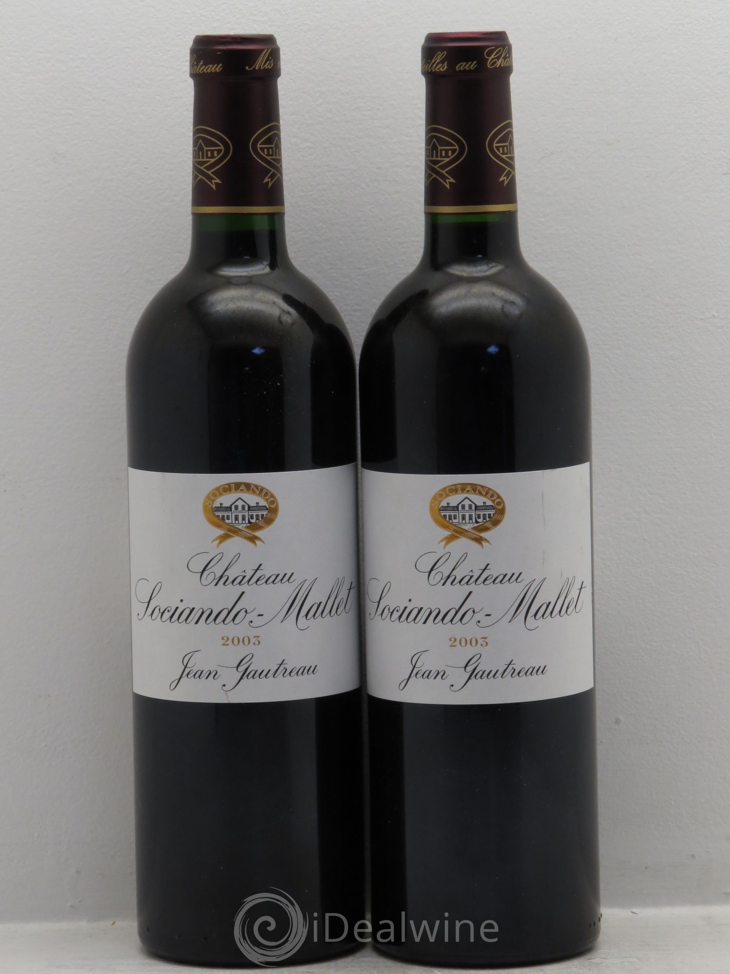 Château Sociando Mallet 2003 - Lot de 2 bouteilles - 0