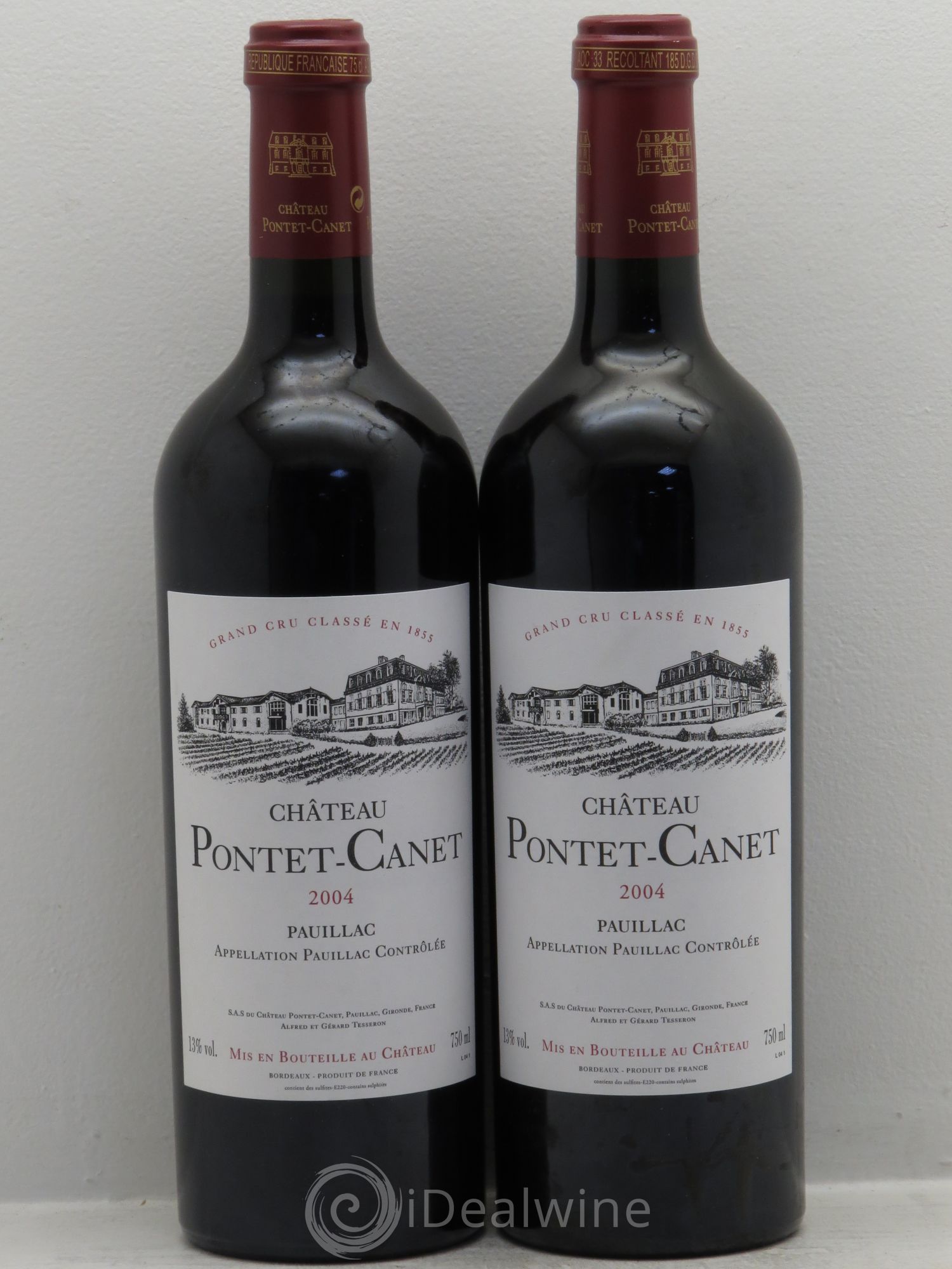 Château Pontet Canet 5ème Grand Cru Classé 2004 - Lot de 2 bouteilles - 0