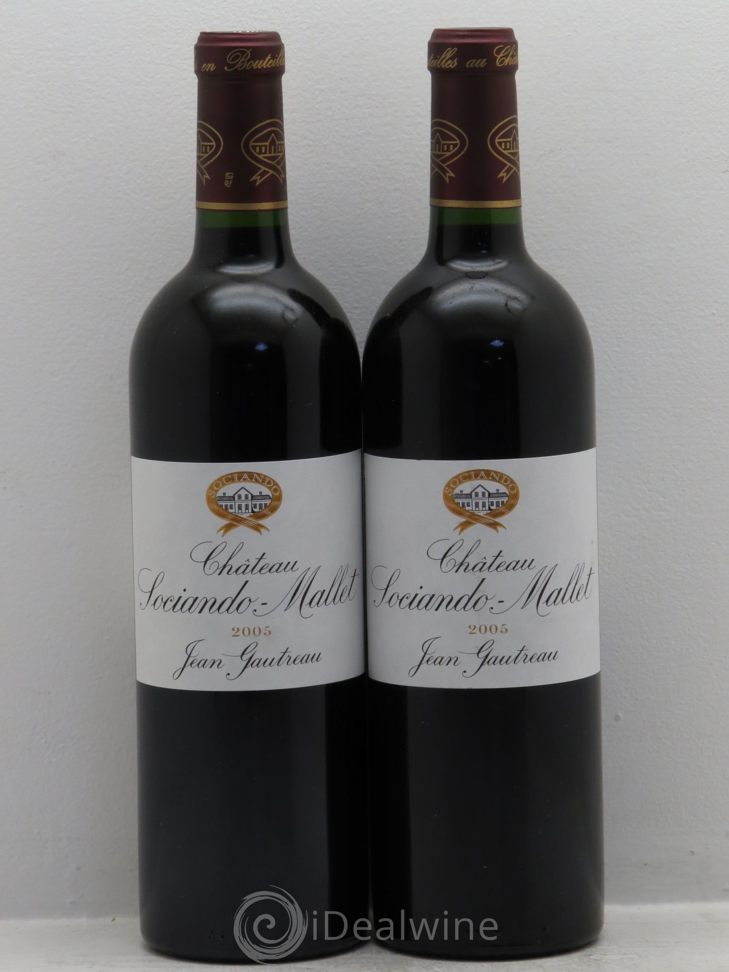 Château Sociando Mallet 2005 - Lot de 2 bouteilles - 0