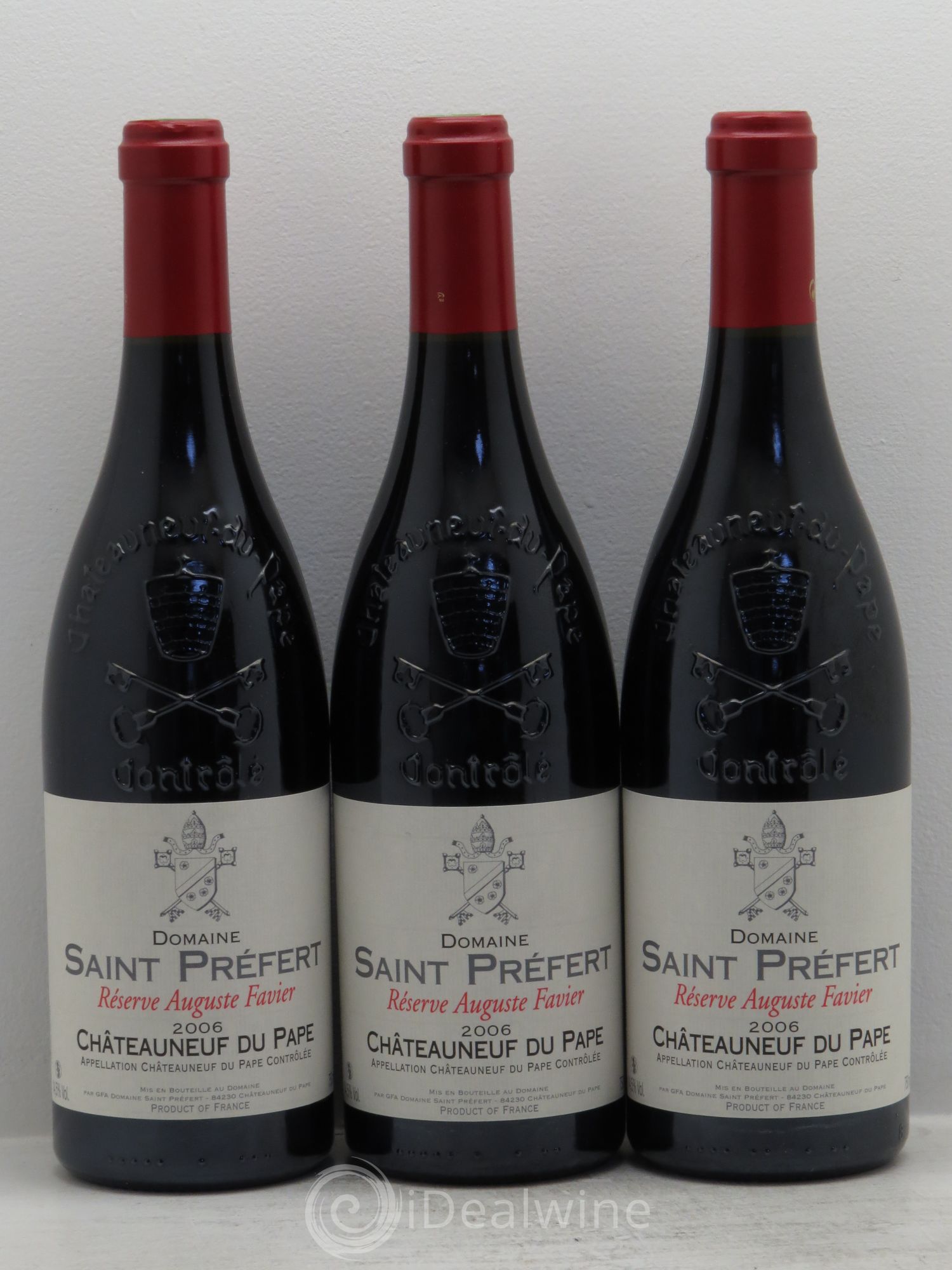 Châteauneuf-du-Pape Cuvée Auguste Favier -Domaine Saint Prefert 2006 - Posten von 3 Flaschen - 0