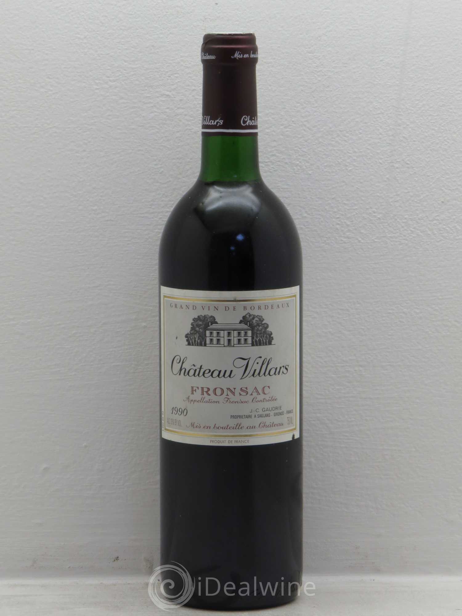 Fronsac Villars (sans prix de réserve) 1990 - Posten von 1 Flasche - 0