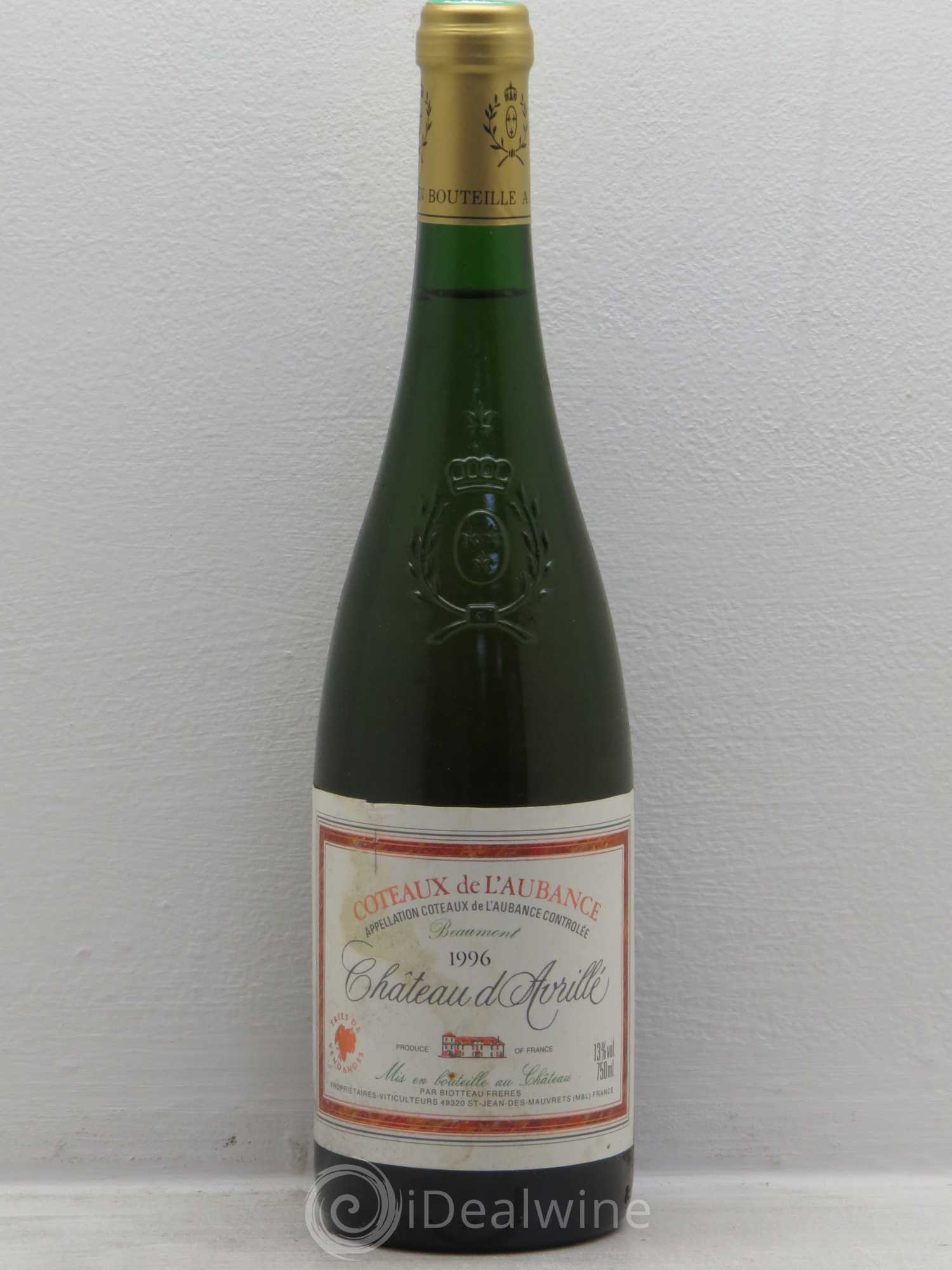 Coteaux de l'Aubance Avrille Beaumont (sans prix de réserve) 1996 - Posten von 1 Flasche - 0