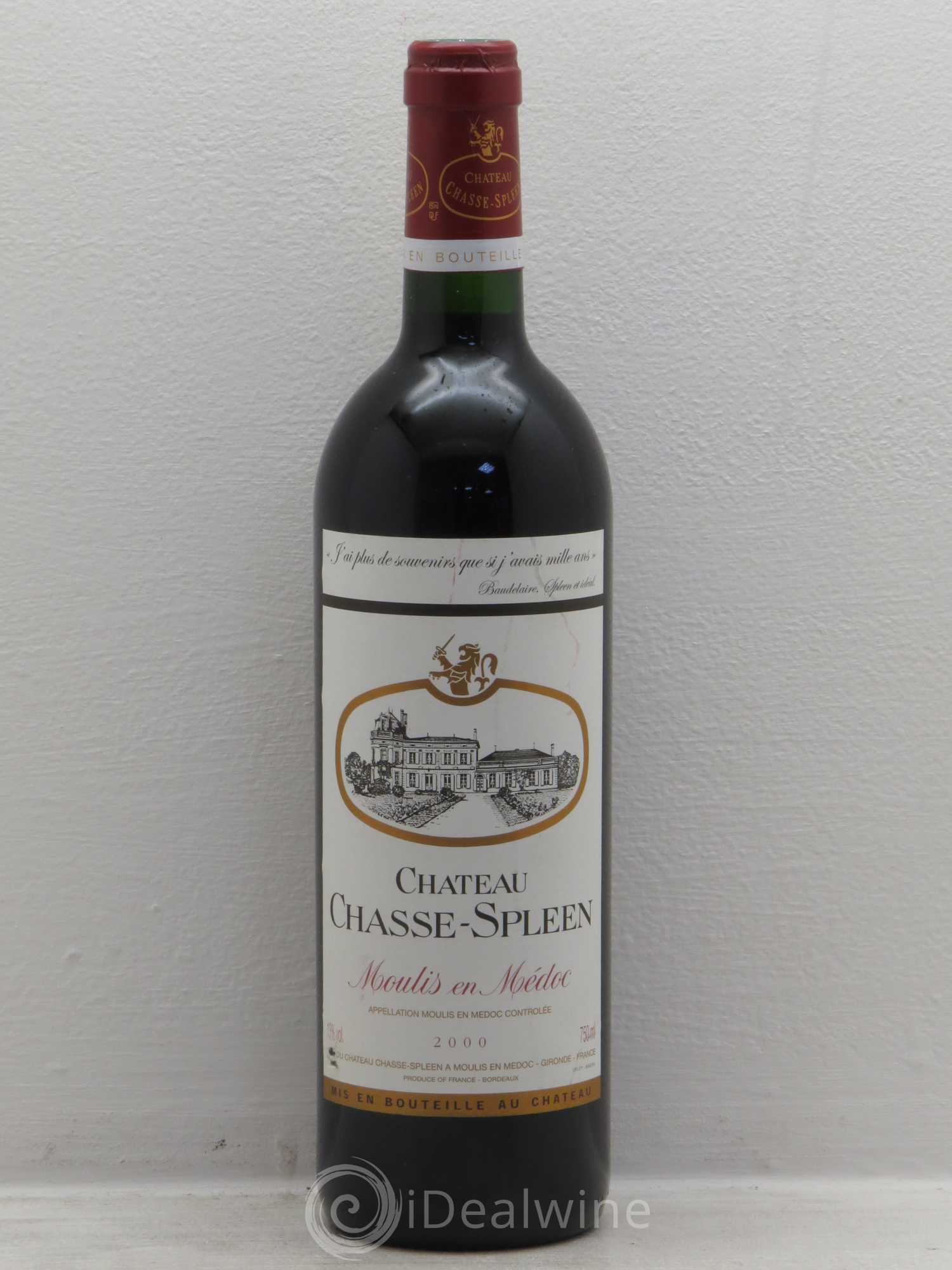 Château Chasse Spleen 2000 - Lot de 1 bouteille - 0