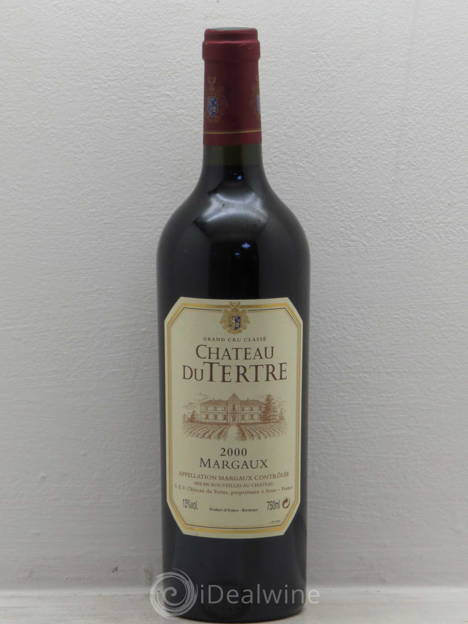Château du Tertre 5ème Grand Cru Classé 2000 - Lot de 1 bouteille - 0