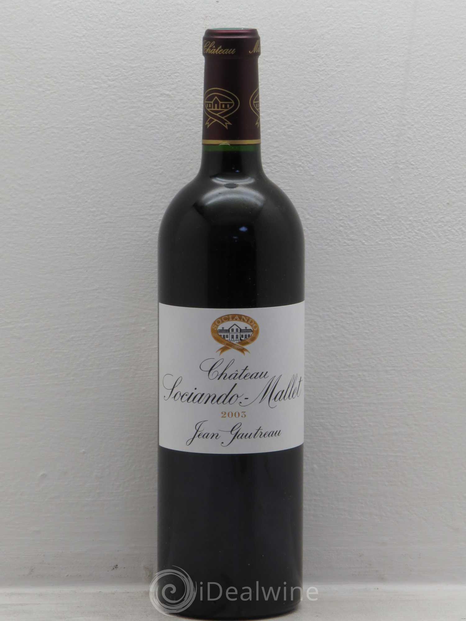 Château Sociando Mallet 2003 - Lot de 1 bouteille - 0