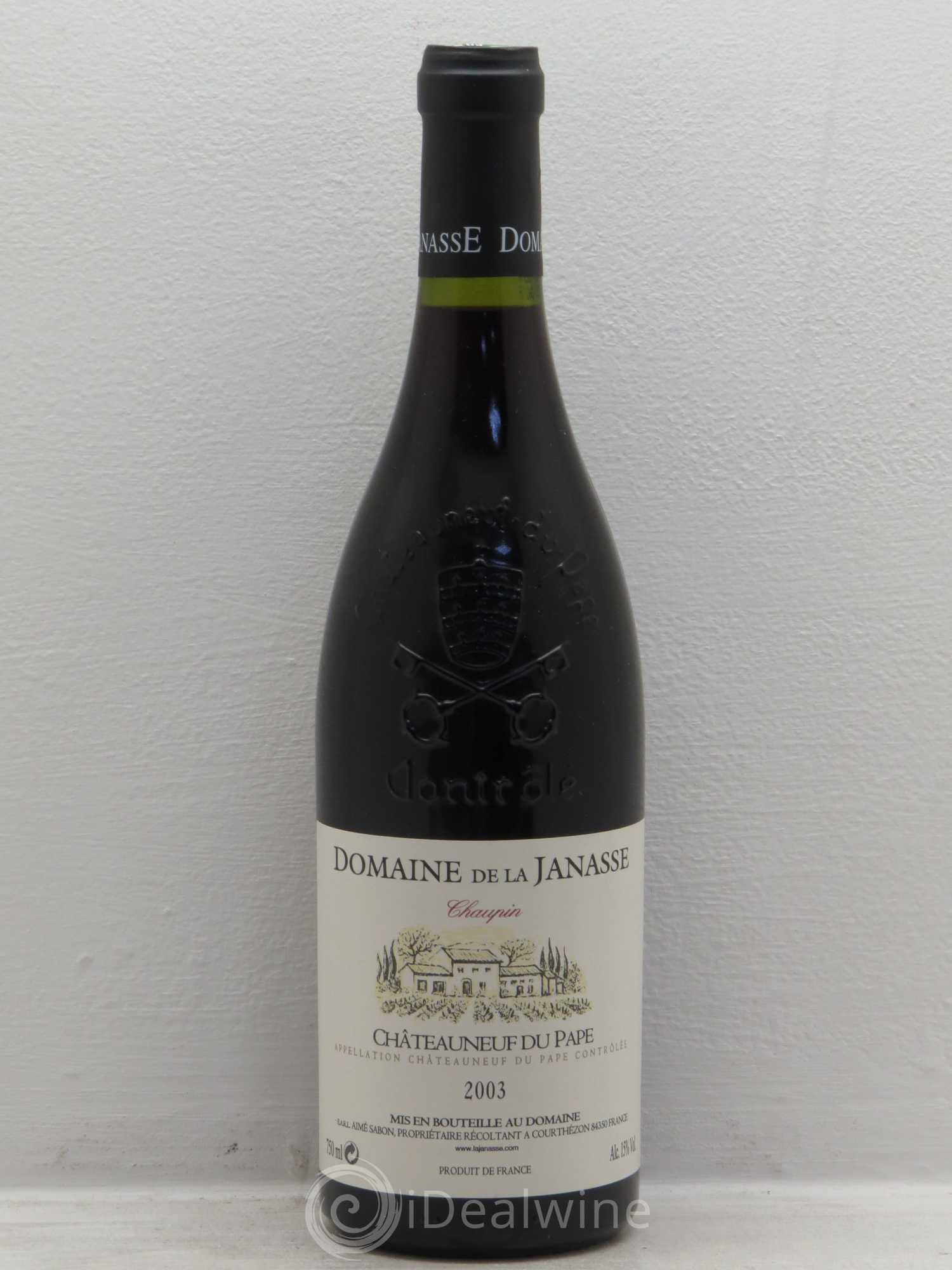 Châteauneuf-du-Pape Cuvée Chaupin La Janasse (Domaine de) 2003 - Lot de 1 bouteille - 0