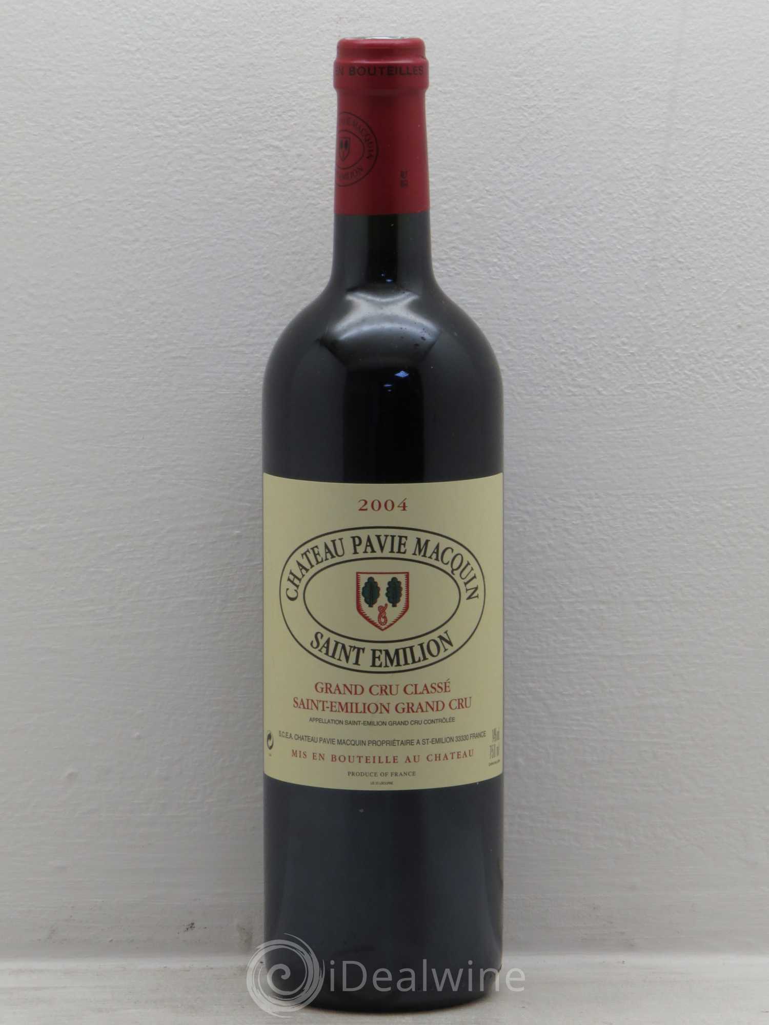 Château Pavie Macquin 1er Grand Cru Classé B 2004 - Lot de 1 bouteille - 0