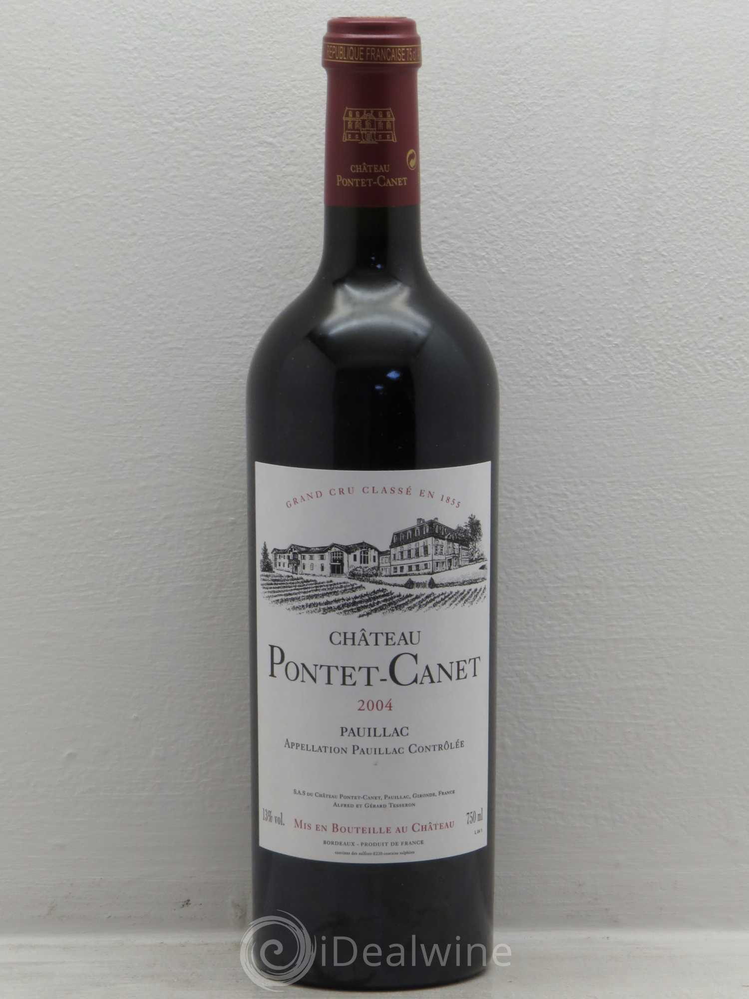 Château Pontet Canet 5ème Grand Cru Classé 2004 - Lot de 1 bouteille - 0